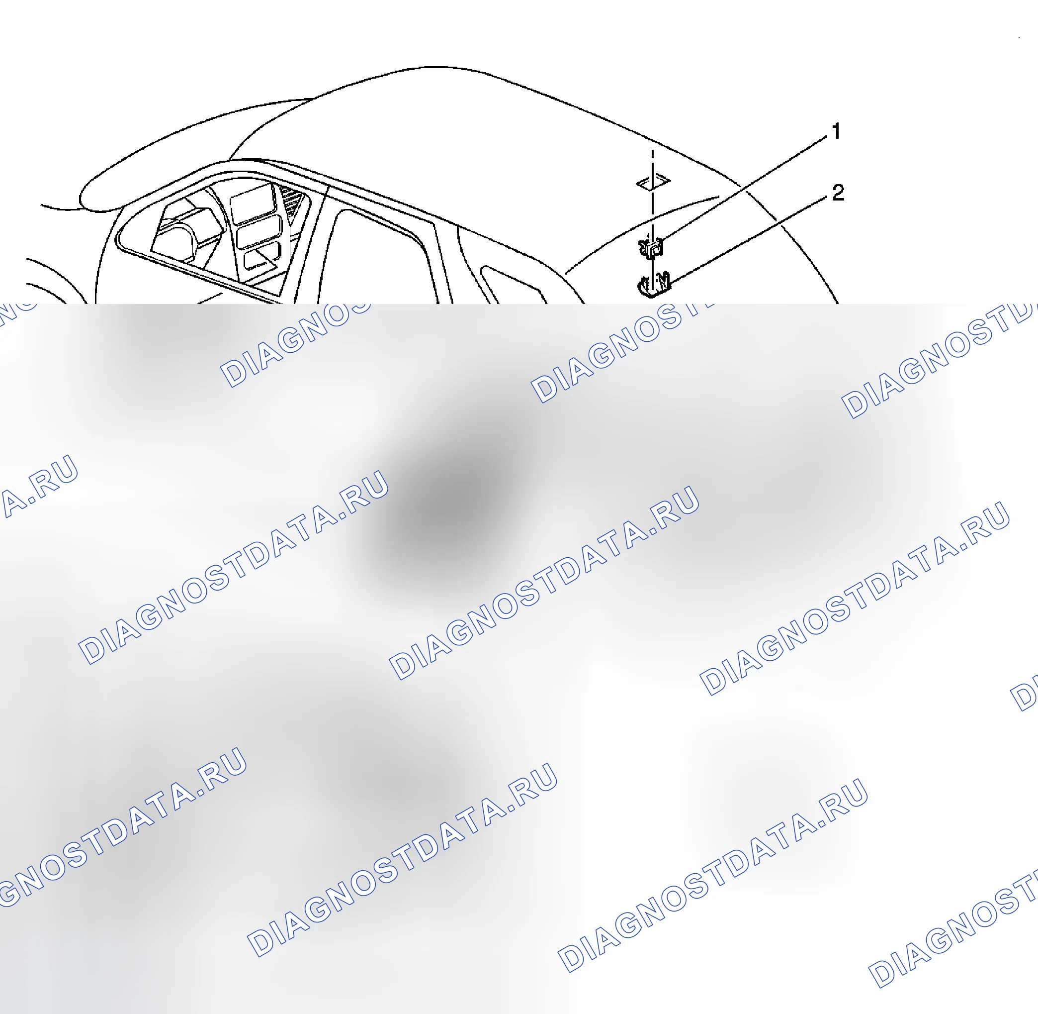 Рис. 3: Виды компонентов заднего механизма помощи при парковке. Buick Rendezvous I