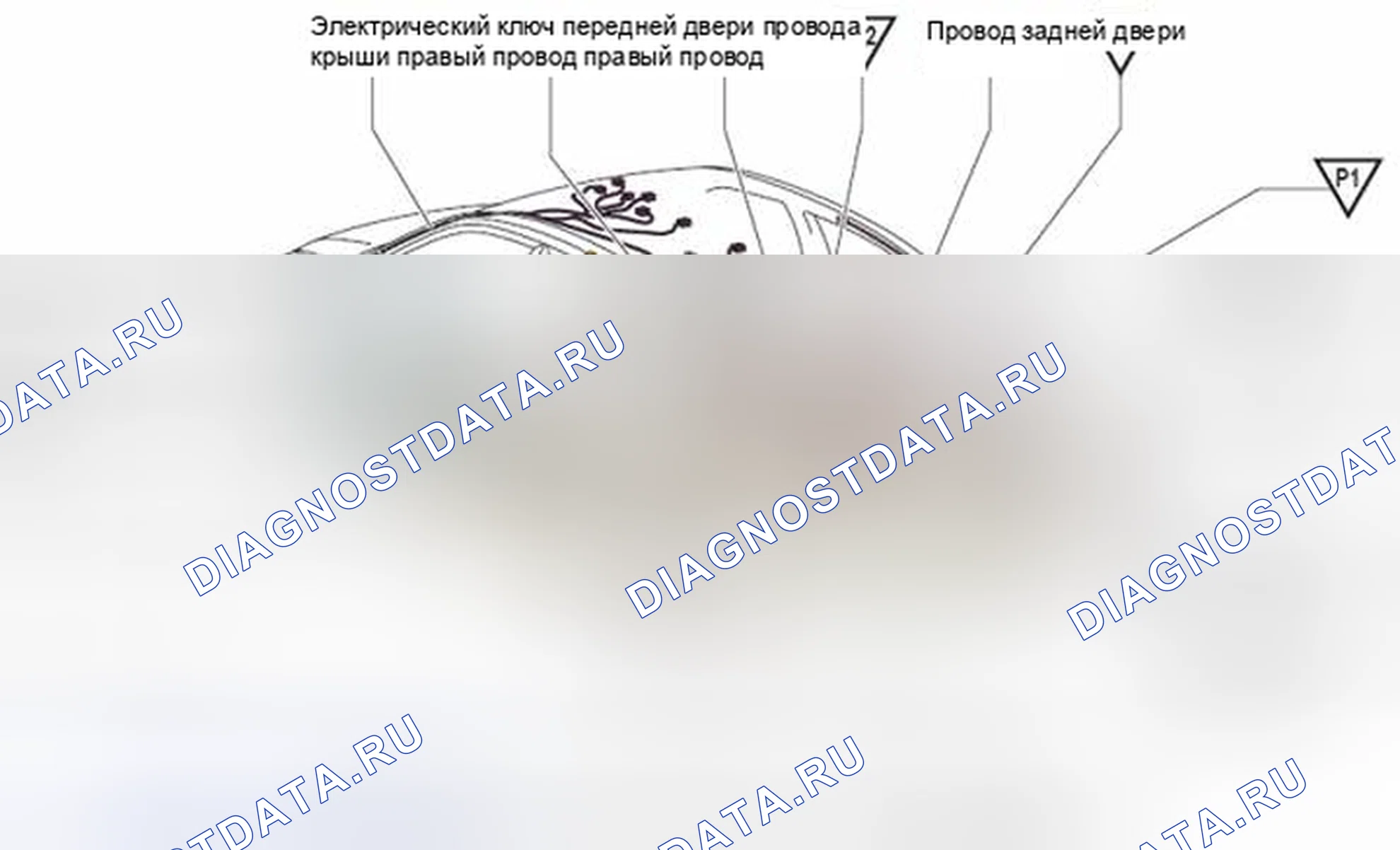 Рис. 201: Расположение наземных точек. Toyota Corolla X