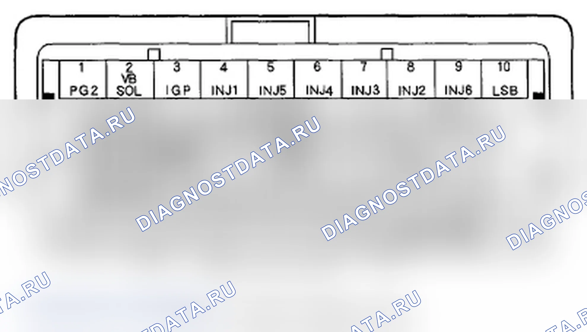 Рис. 214: Входы и выходы ИКМ разъема B (треугольник) (49P). Acura MDX II рестайлинг