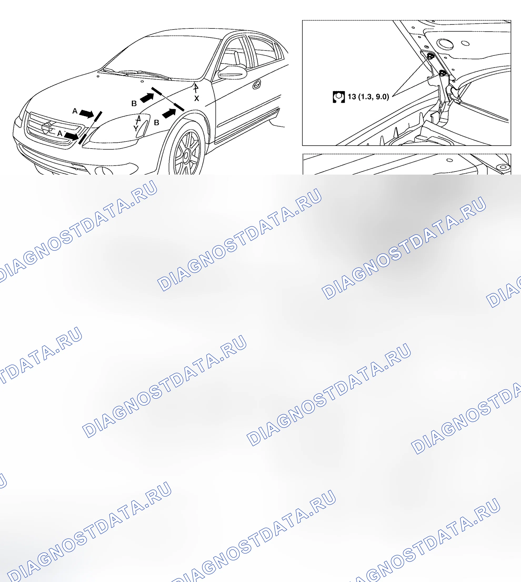 Рис. 212: Регулировка фитинга. Nissan Altima L31 рестайлинг