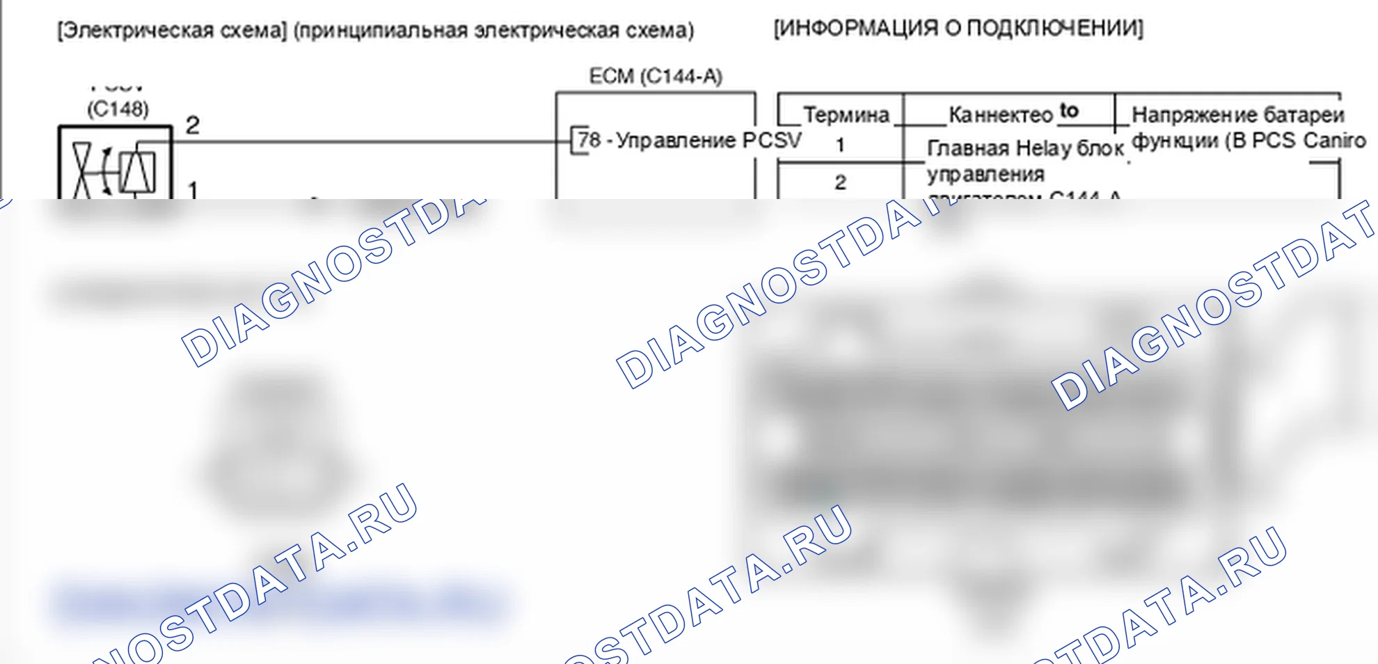 Фрагмент электросхемы: P0445. Kia Sorento BL