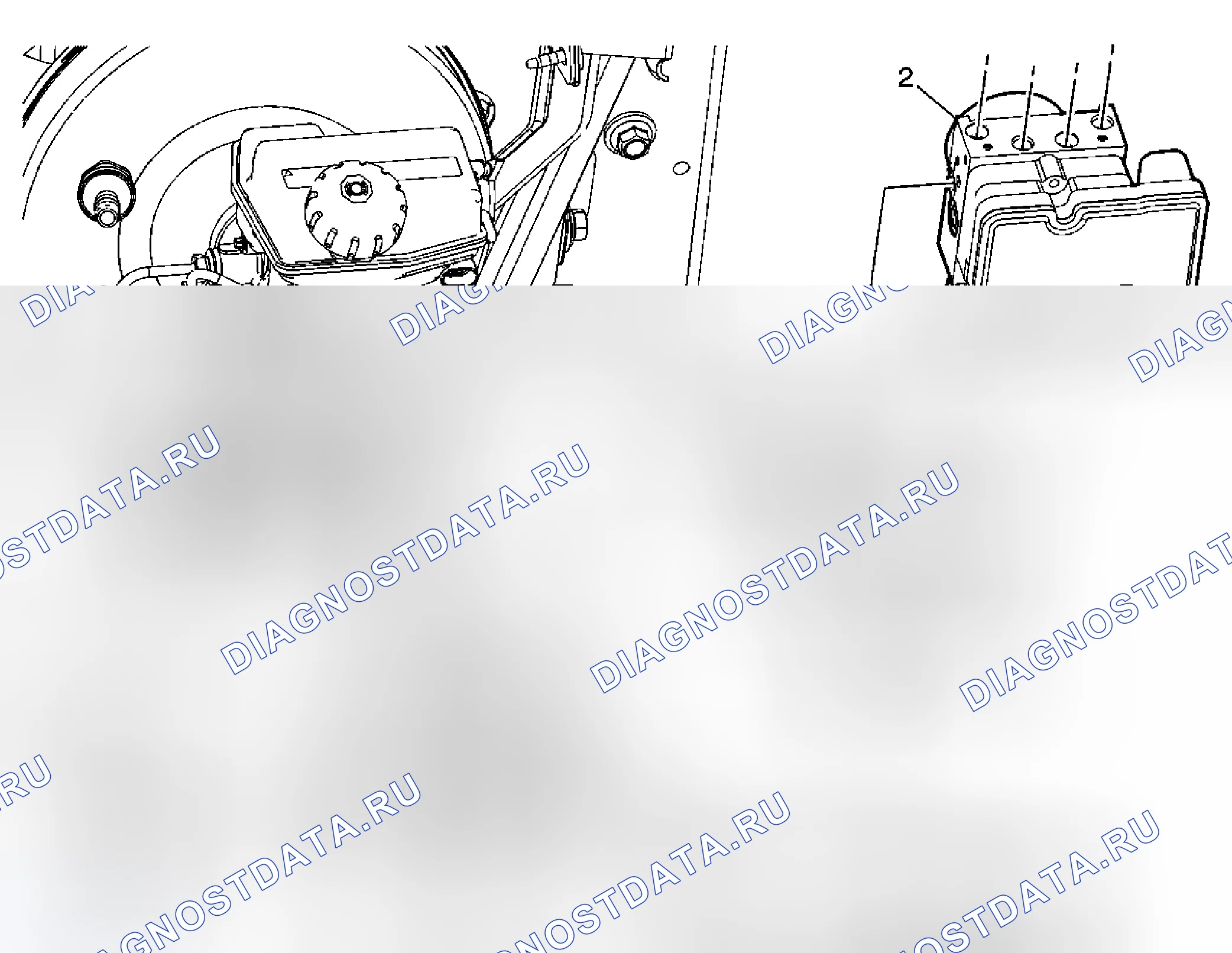 Рис. 18: Замена кронштейна клапана модулятора тормозного давления. Kia Rio II
