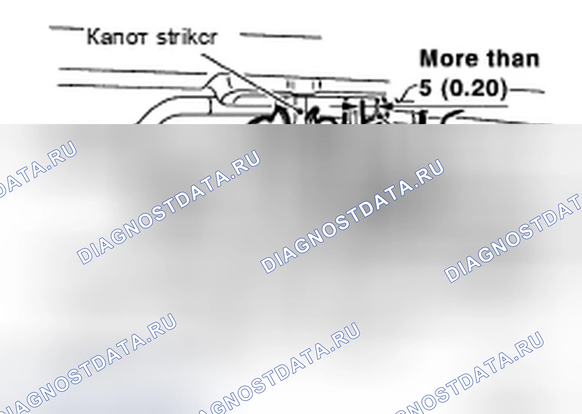 Рис. 21: РЕГУЛИРОВКА ЗАМКА КАПОТА. Infiniti QX56 I рестайлинг