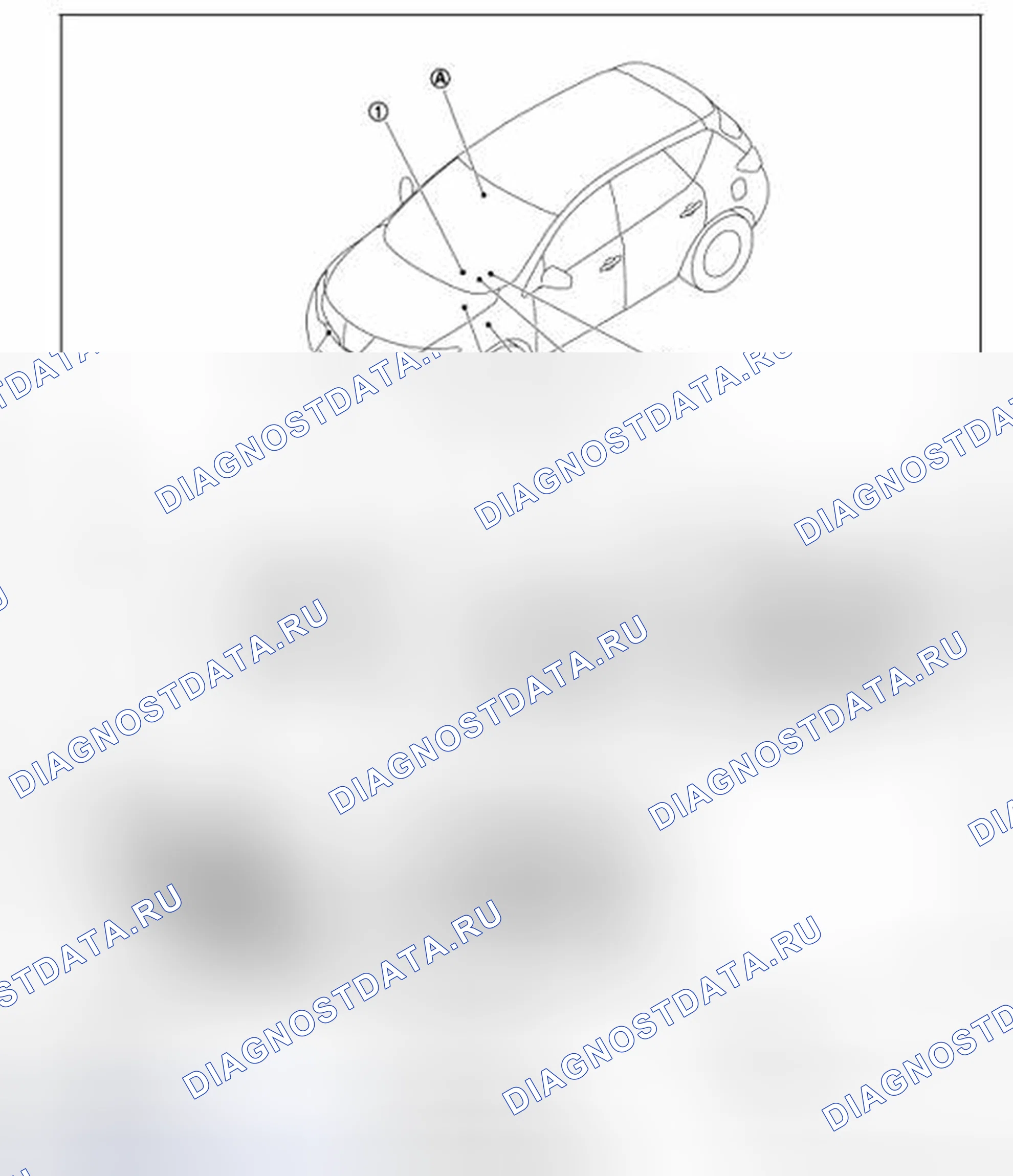 Рис. 55: С ДАТЧИКОМ ДОЖДЯ: Расположение компонентов. Honda Inspire I
