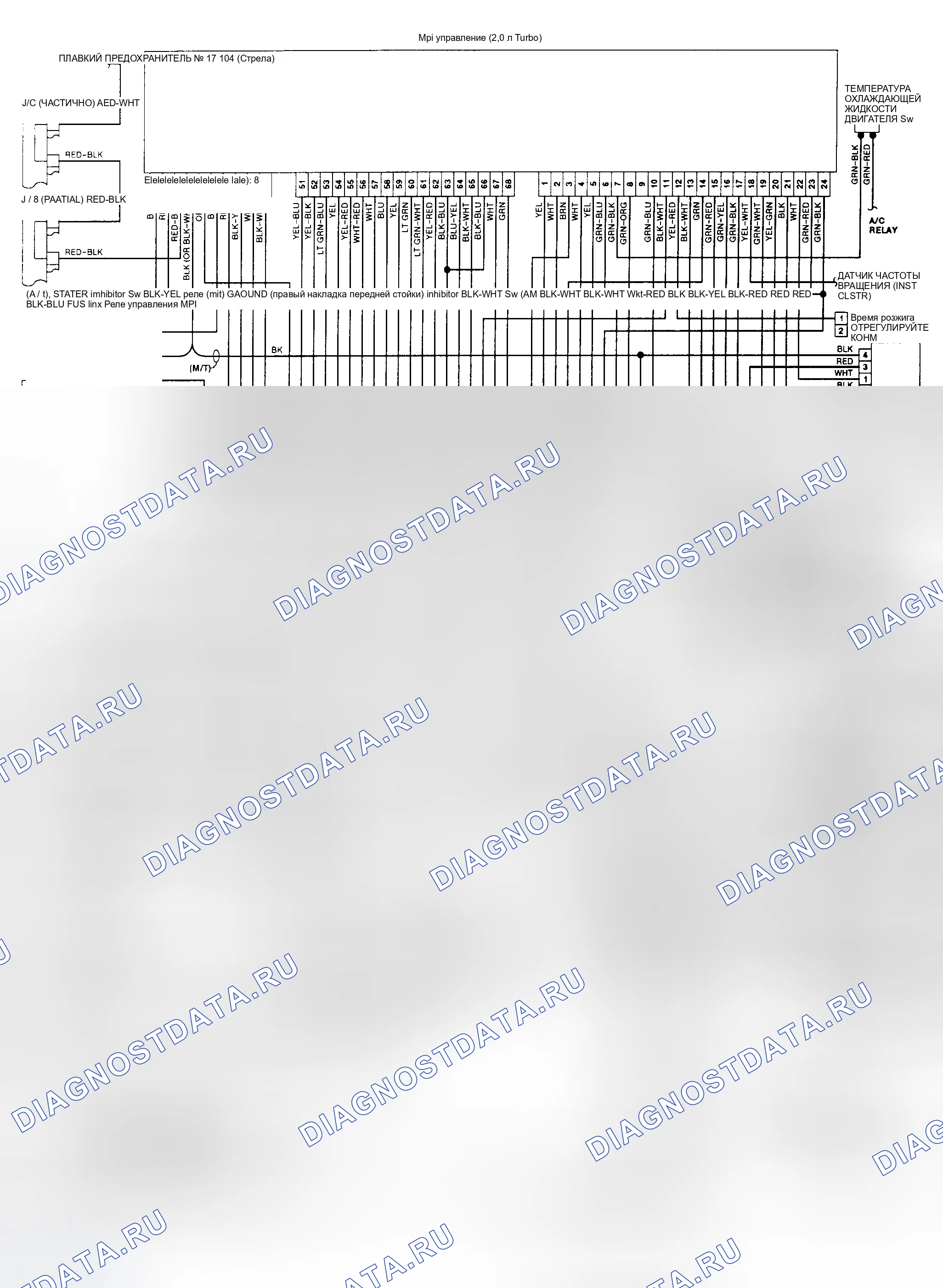 Рис. 16: электросхема (Galant 2.0L Turbo). Eagle Summit I