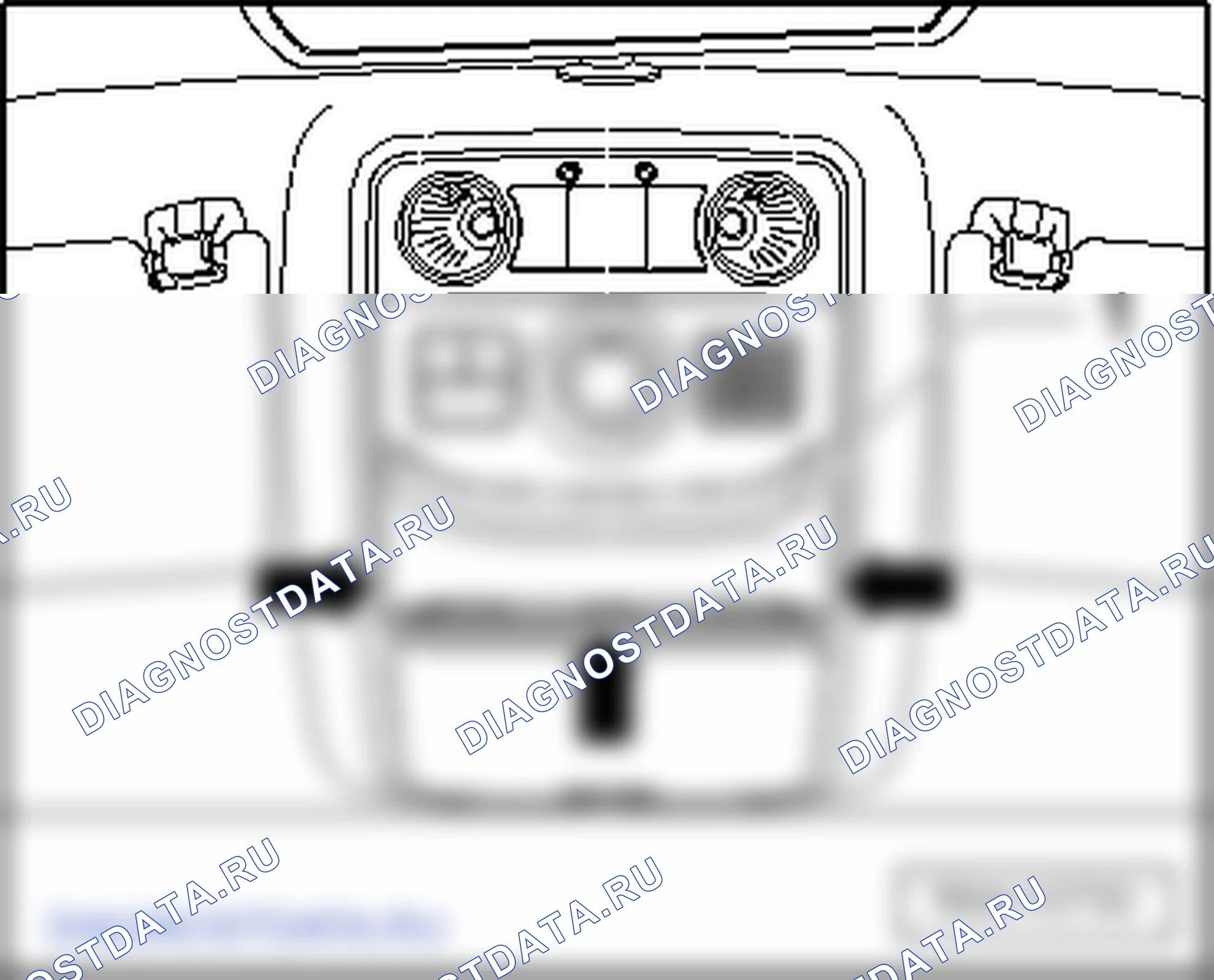 Лампы и выключатели в обивке потолка. SEAT Alhambra Ii