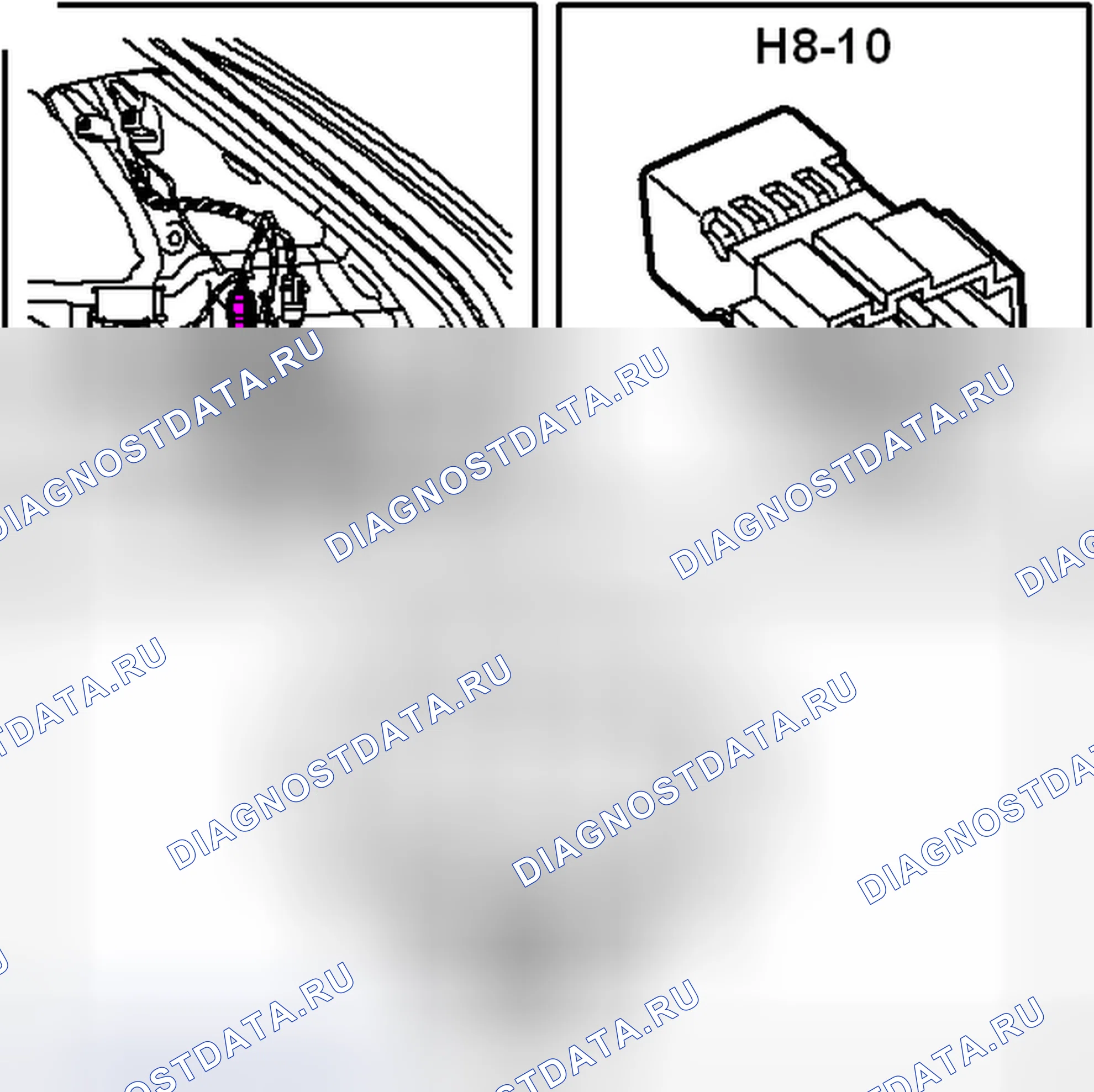Рис. 849: Разъем H8-10. Kia Optima II