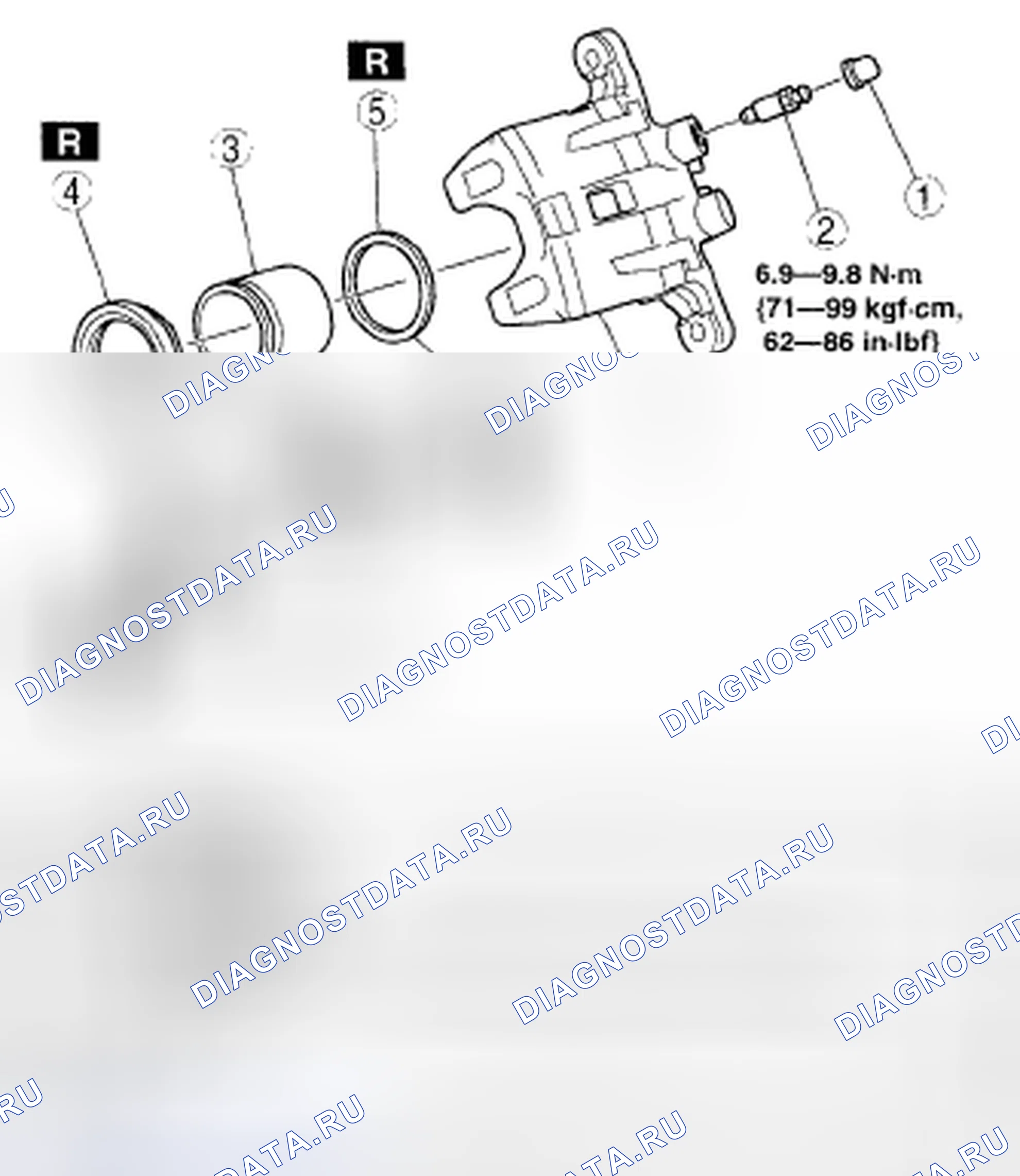 Рис. 29: СУППОРТ (ЗАДНИЙ) РАЗБОРКА / СБОРКА. Mazda CX-9 I