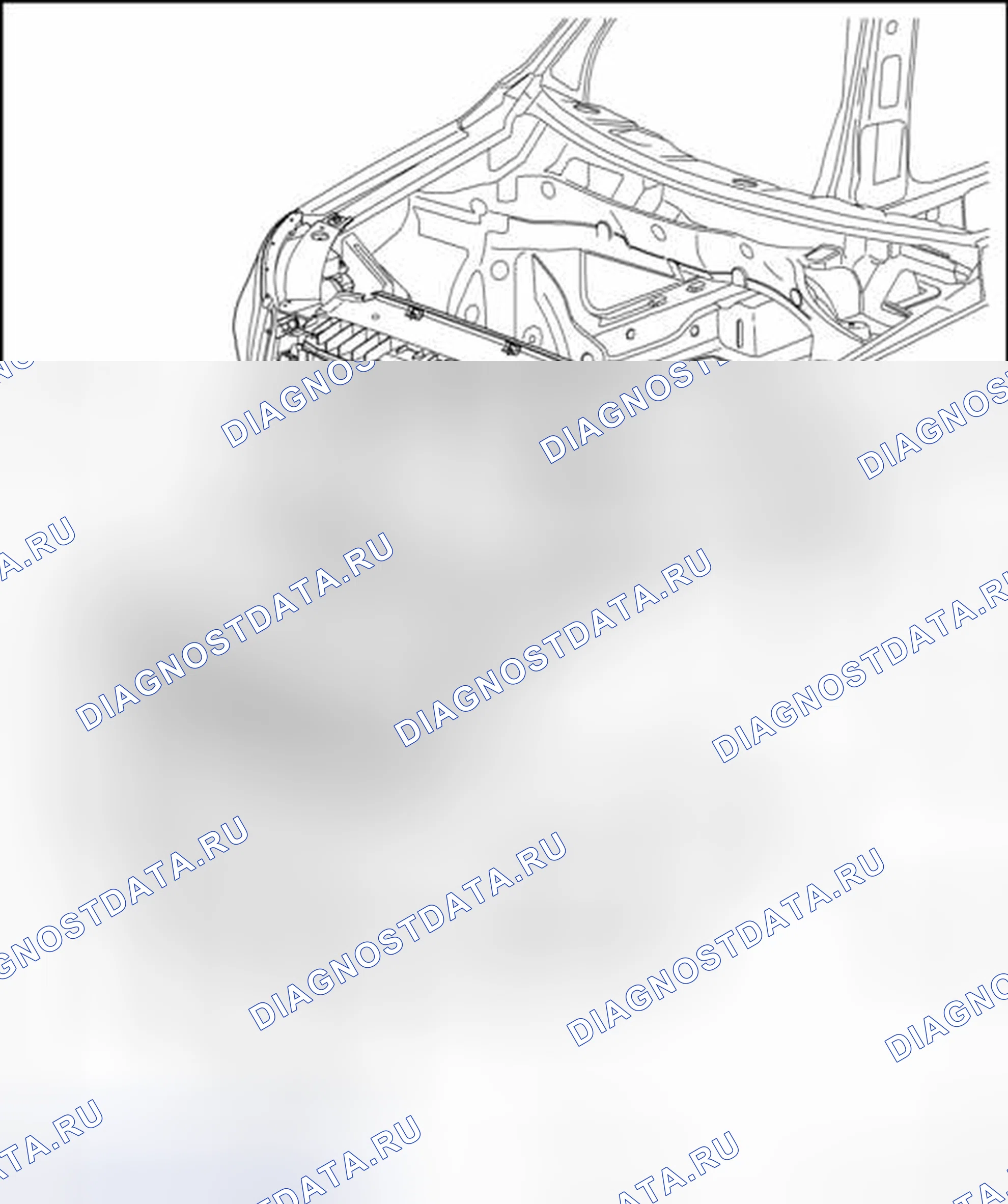 Рис. 42: ОБЗОР УЗЛА КРЫШКИ ПЕРЕДНЕГО БАМПЕРА. Volkswagen Tiguan I