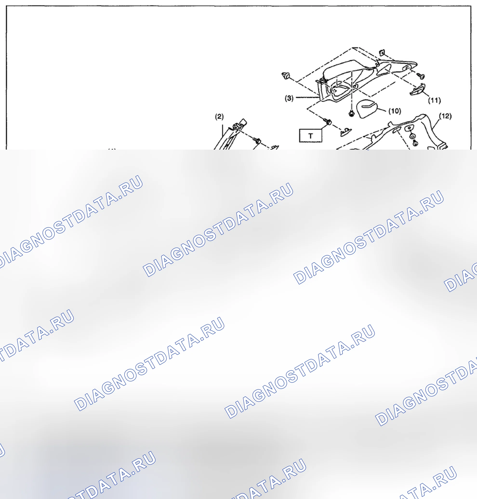 Рис. 180: ВНУТРЕННЯЯ ОТДЕЛКА (МОДЕЛЬ С 5 ДВЕРЯМИ). Subaru Impreza GH