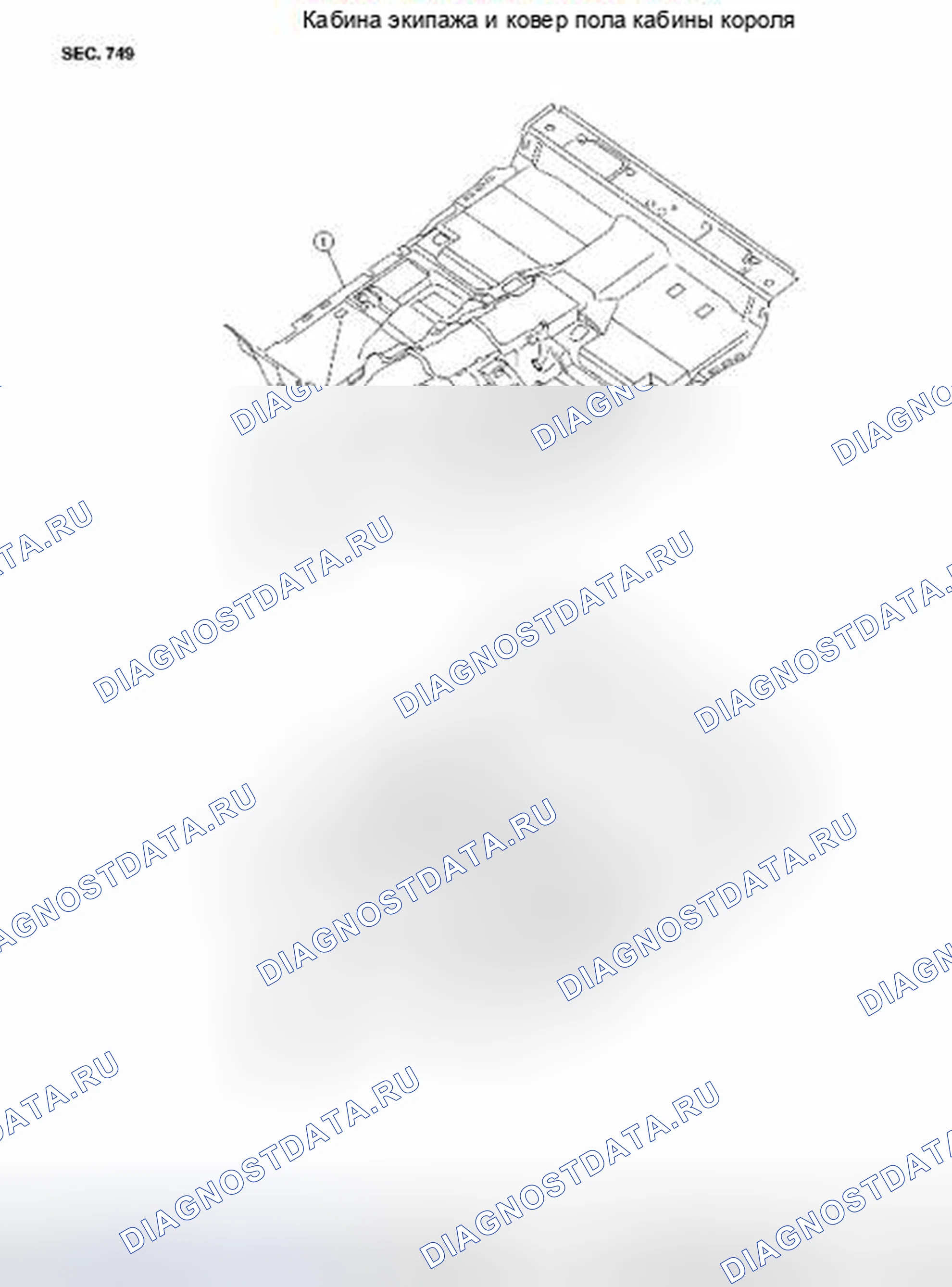 Рис. 6: Отделка пола: снятие и установка. Suzuki Equator I