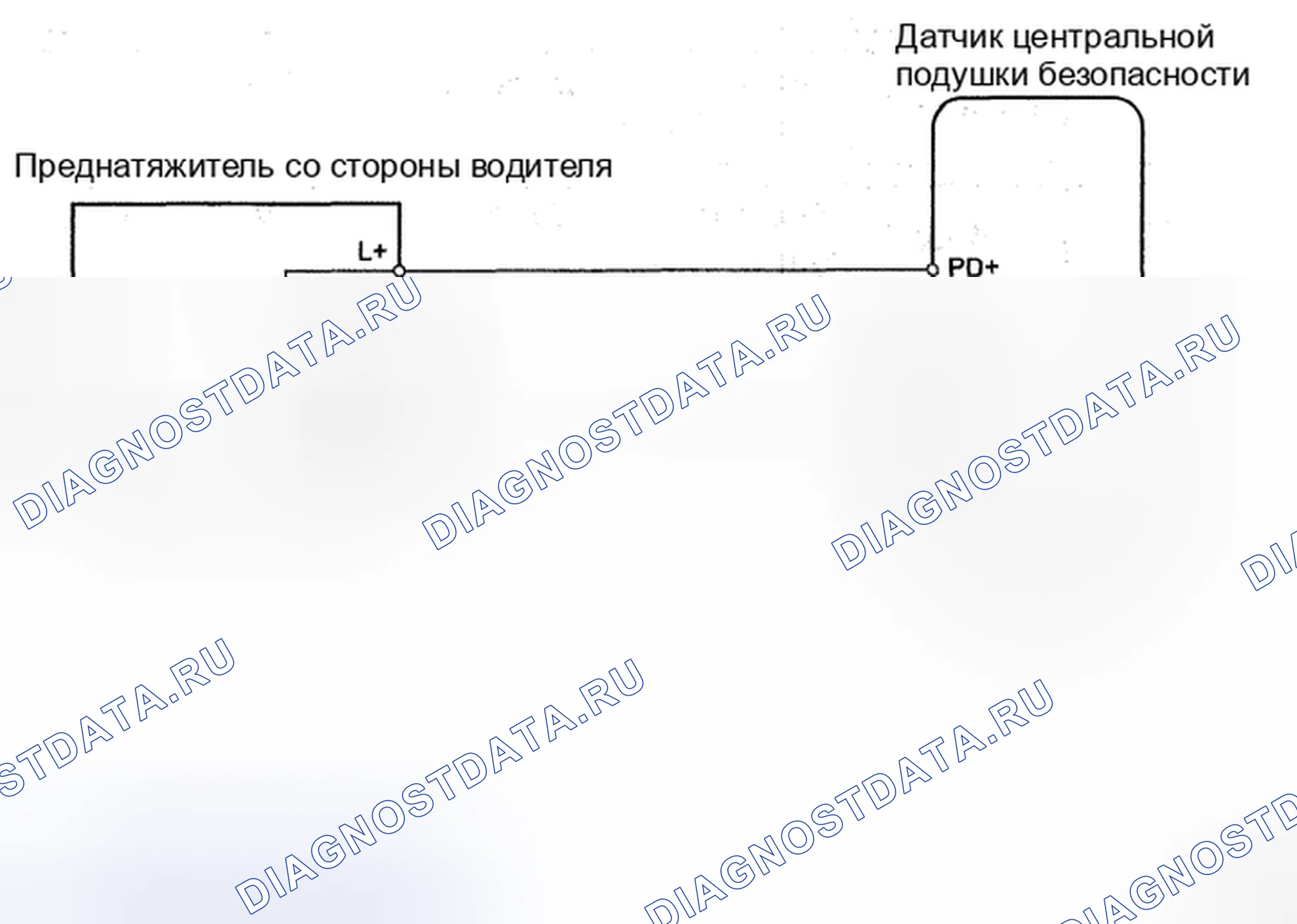 Рис. 80: Зажимное устройство предварительного натяжения со стороны переднего привода - электросхема. Toyota RAV4 III
