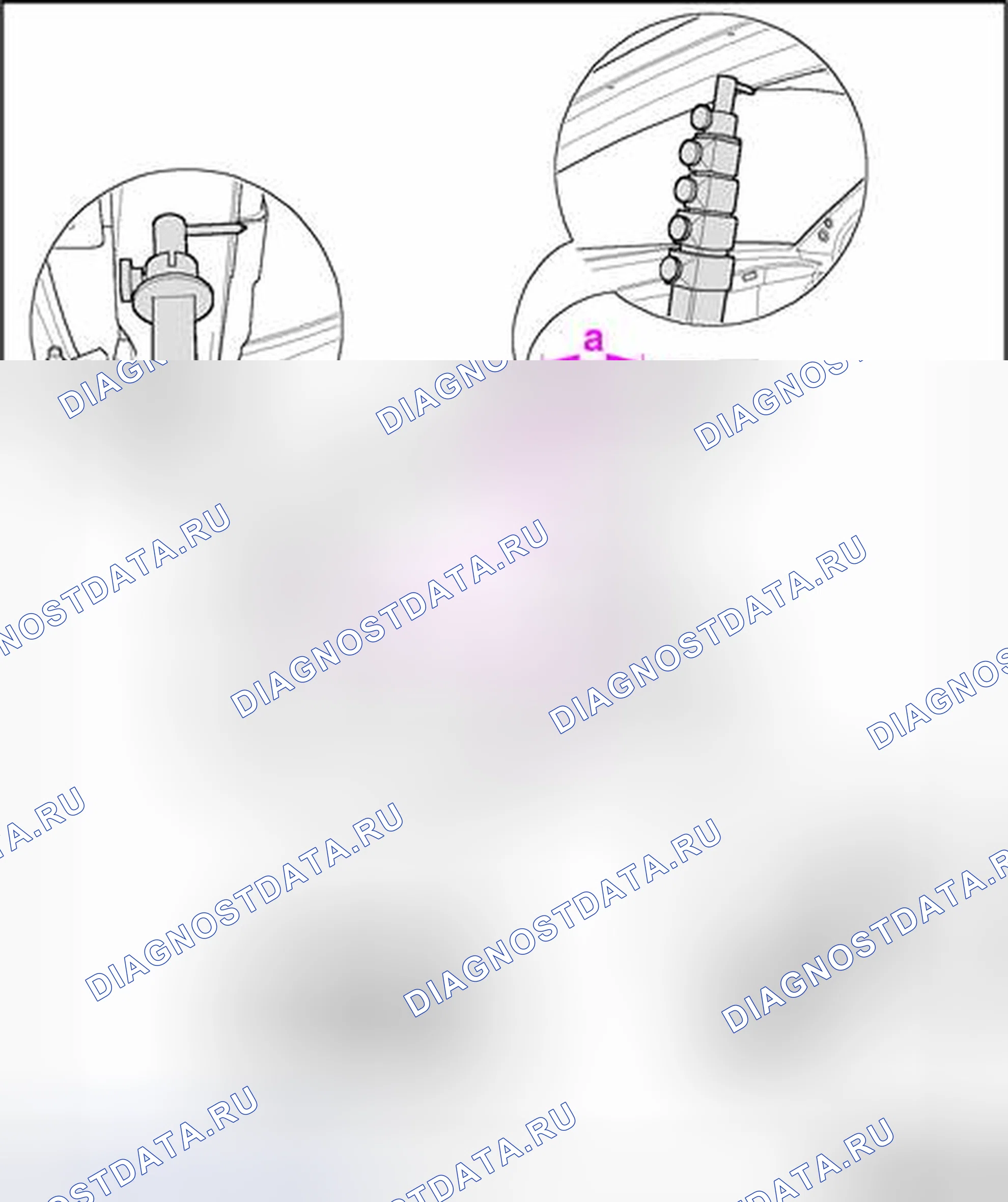 Рис. 96: Открывание передней двери. Volkswagen Passat B5