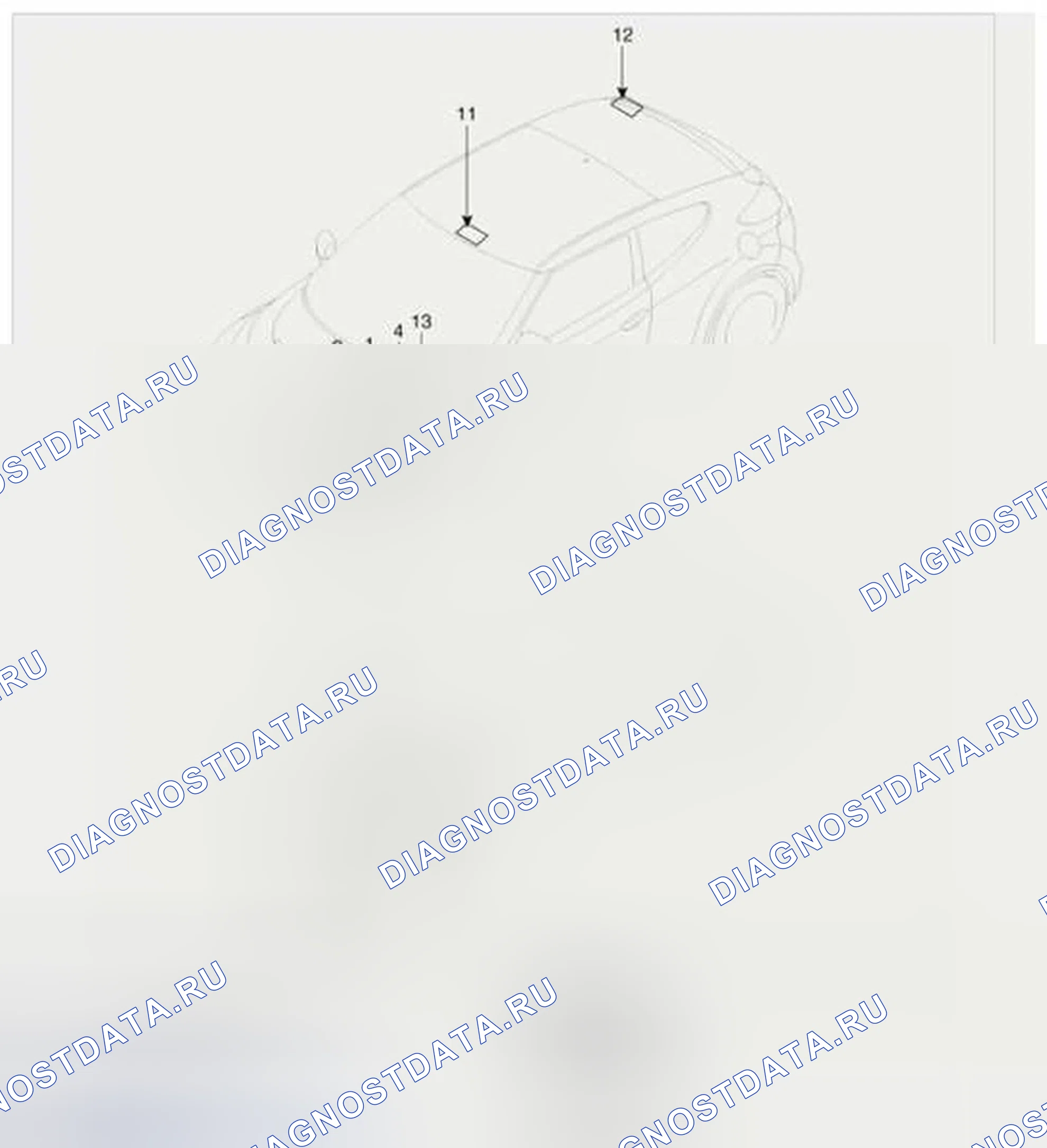 Рис. 1: Расположение компонентов. Hyundai Veloster I