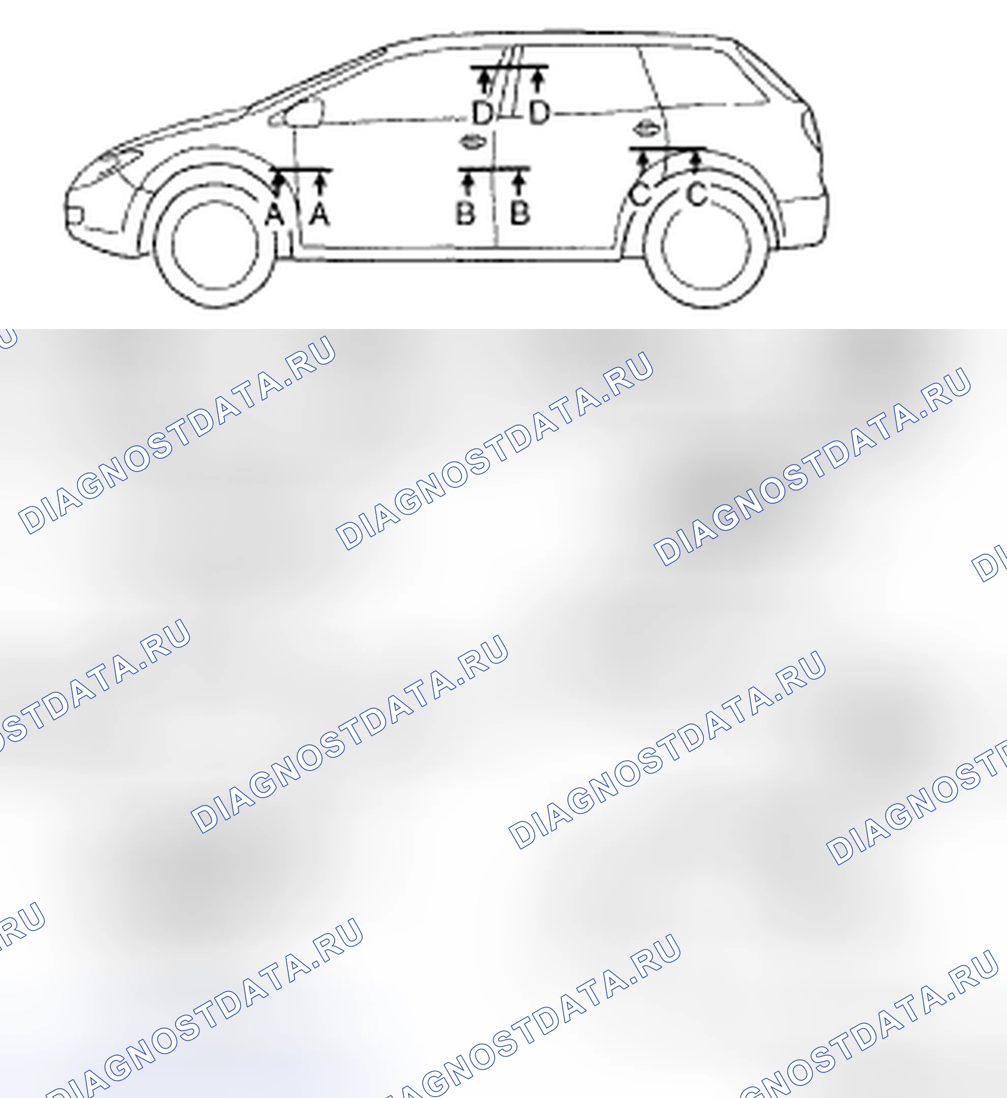 Рис. 5: РЕГУЛИРОВКА ДВЕРИ. Mazda CX-9 I