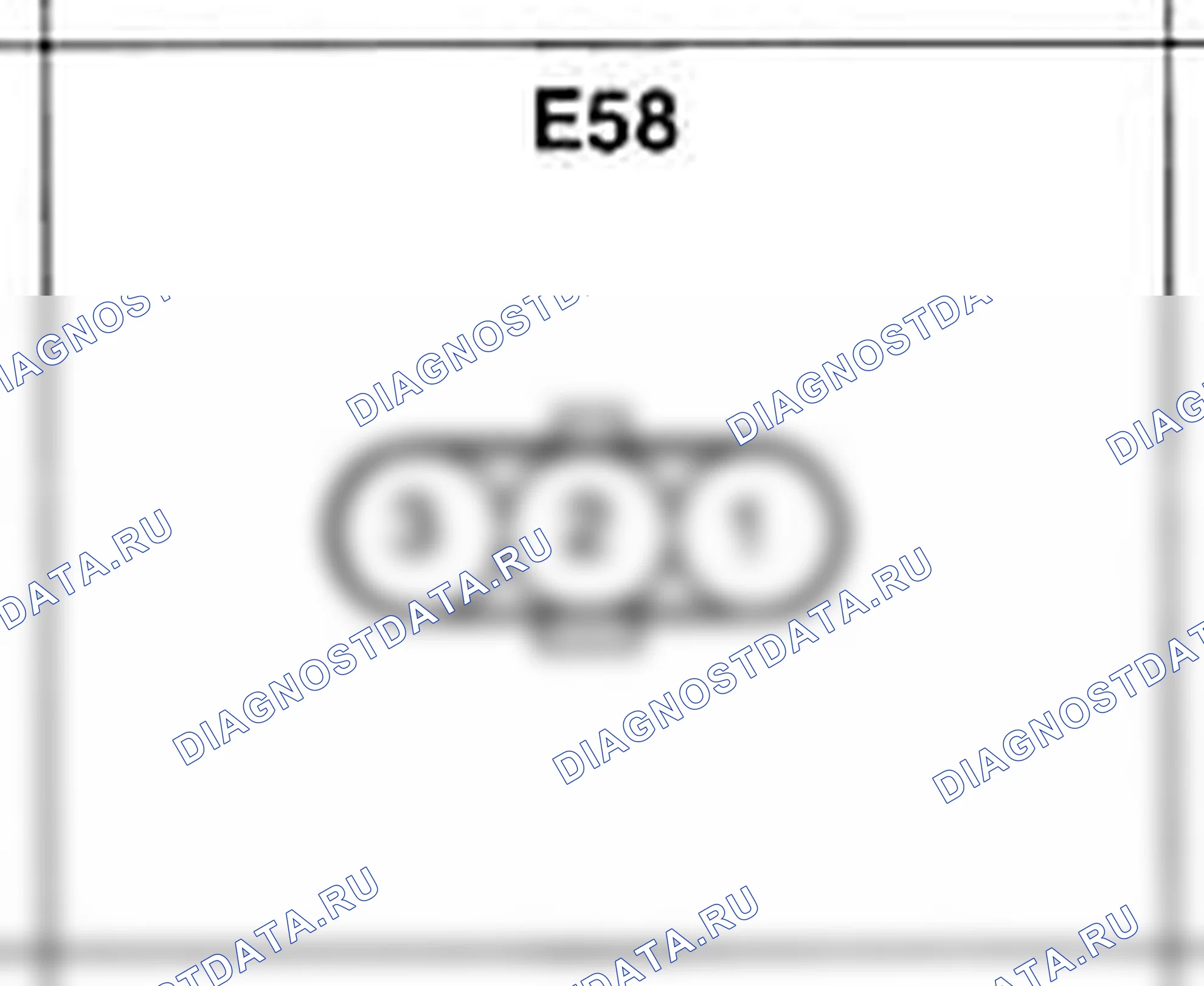 Распиновка разъёма E58 — жгута двигателя. Hyundai H-1 A1
