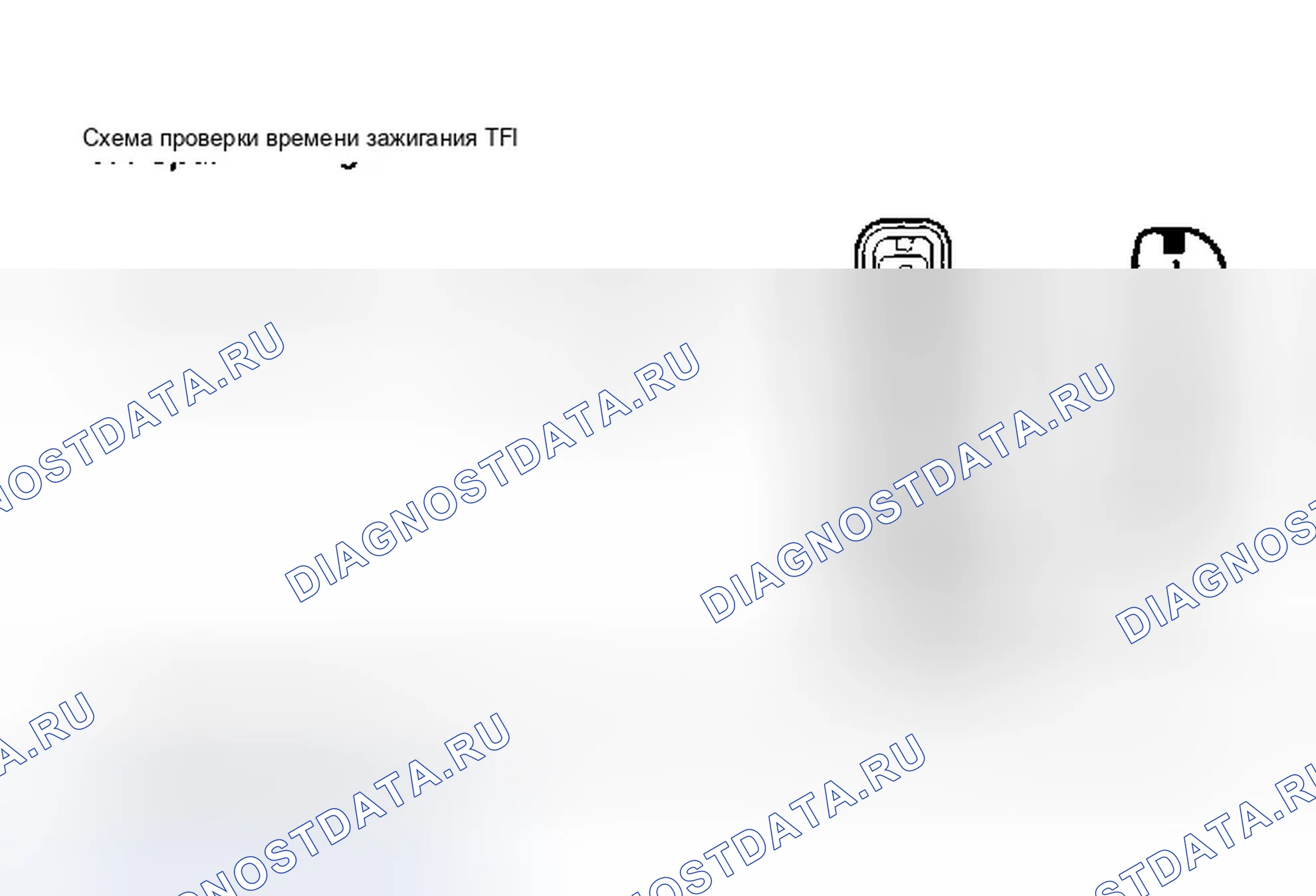 Рис. 54: Схема проверки синхронизации зажигания TFI. Ford Econoline E350 