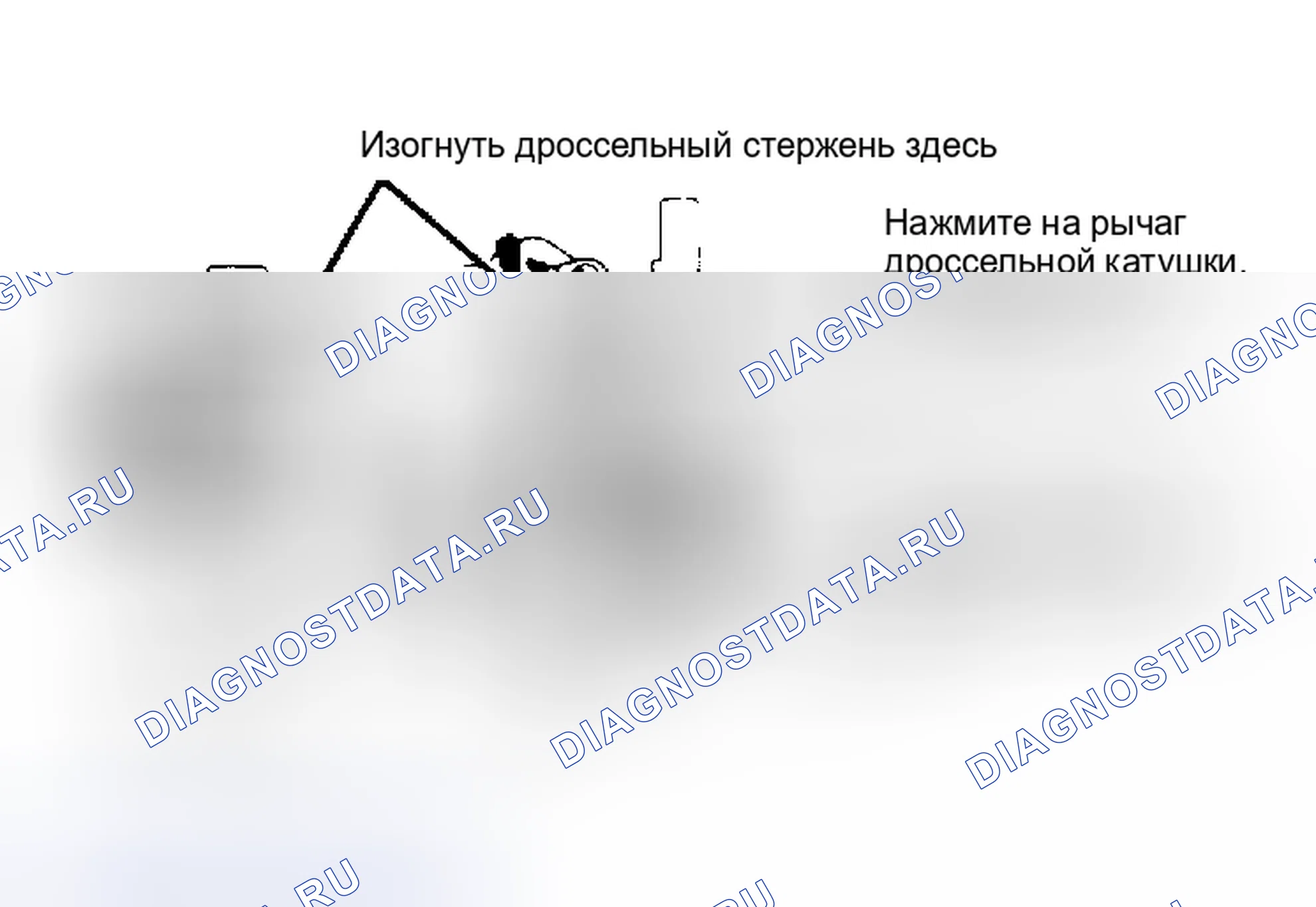 Рис. 11: Регулировка рычага дроссельной катушки Изгиб тяги дроссельной заслонки для регулировки.. Chevrolet Suburban VIII