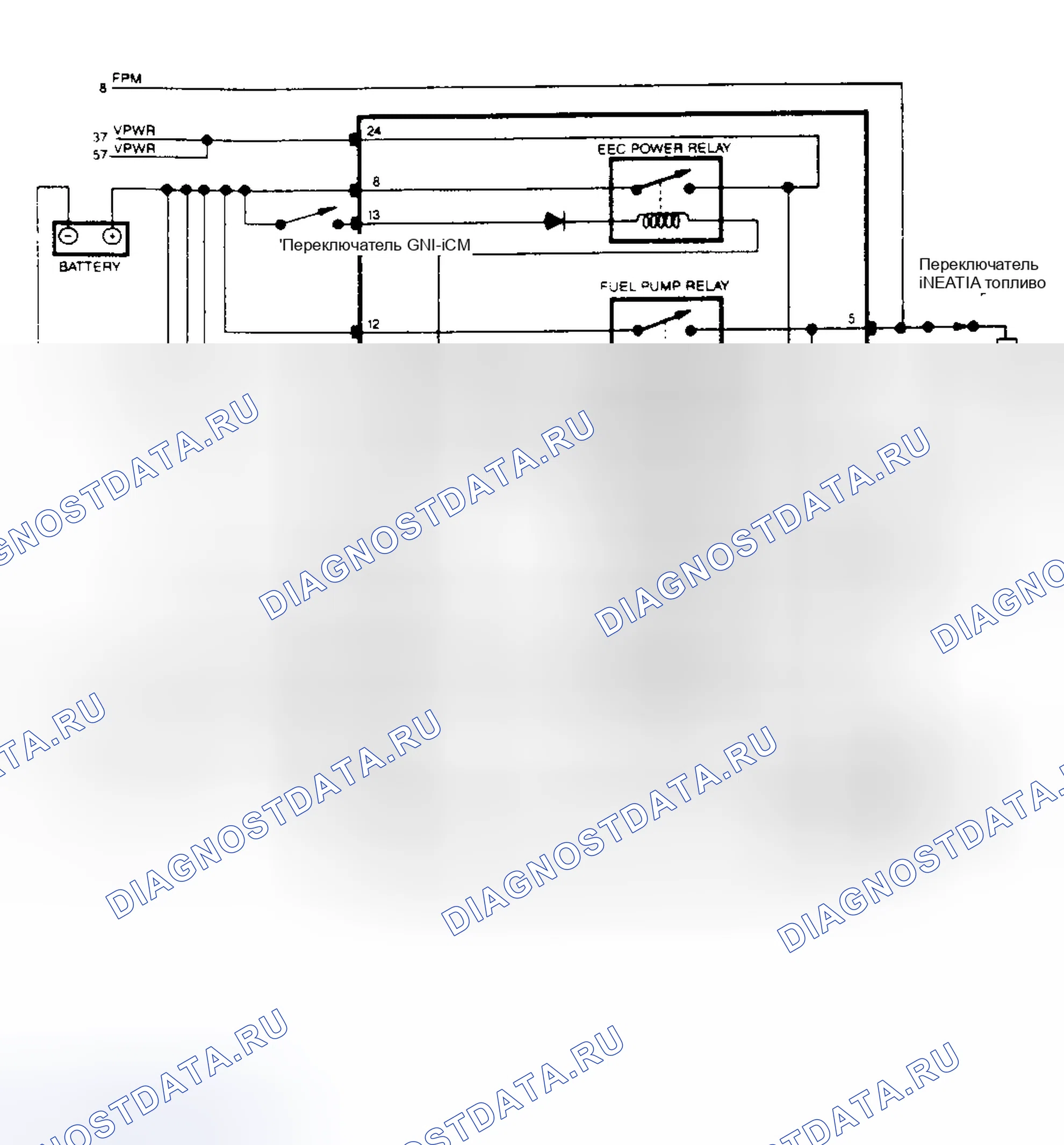 Рис. 106: Схемы CCRM (Sable 3.0L). Mazda 121 II