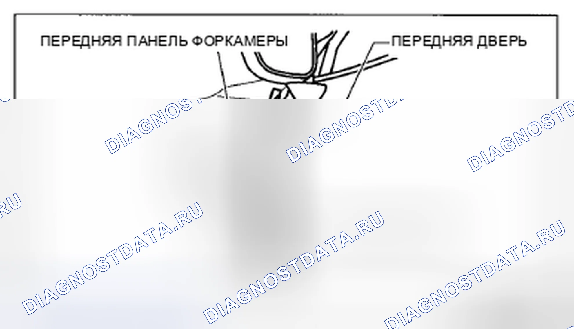 Рис. 68: Идентификация области нанесения защитной ленты на панели переднего крыла. Mazda CX-5 I