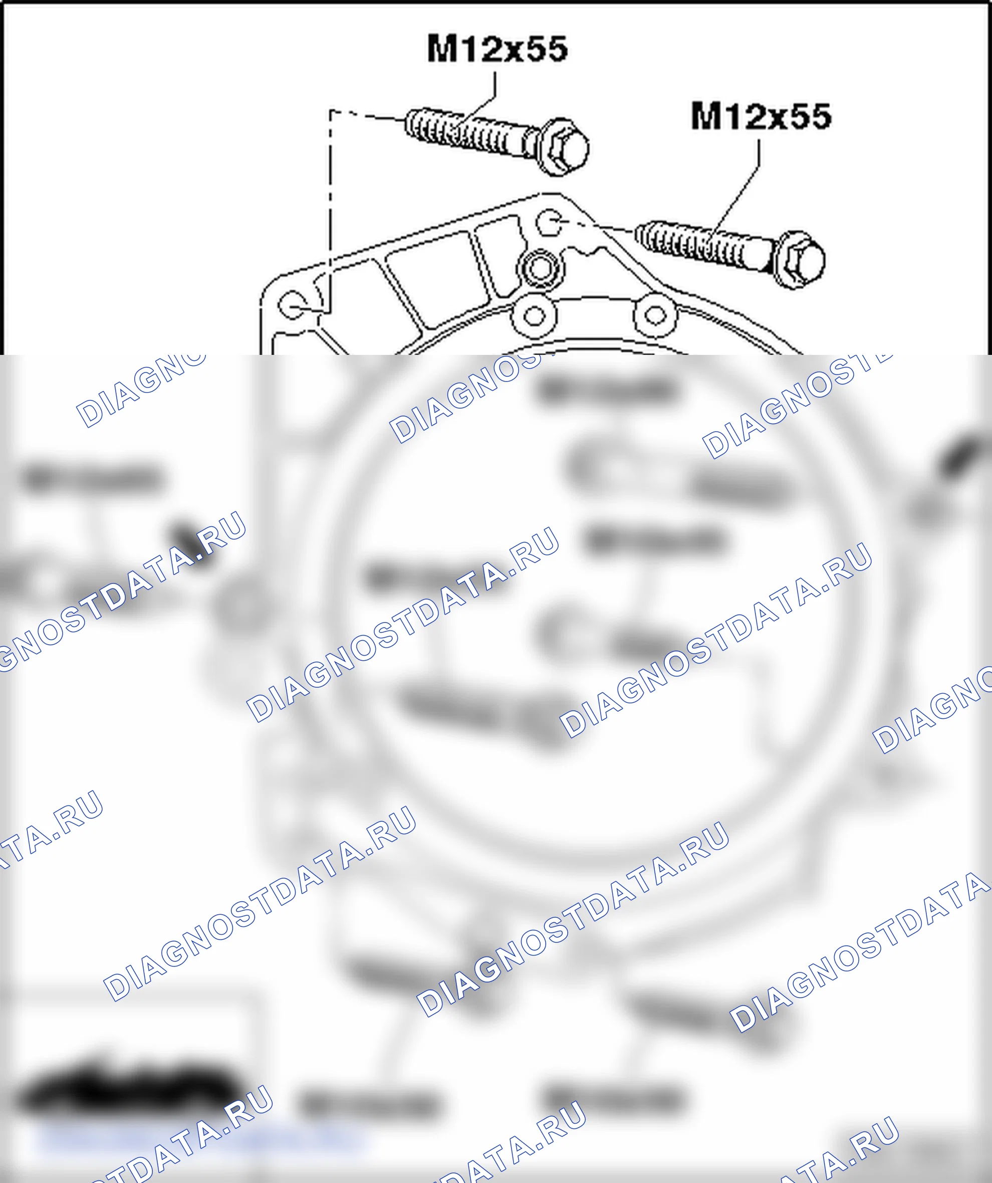Моменты затяжки »КП к двигателю«. Volkswagen Golf Mk5