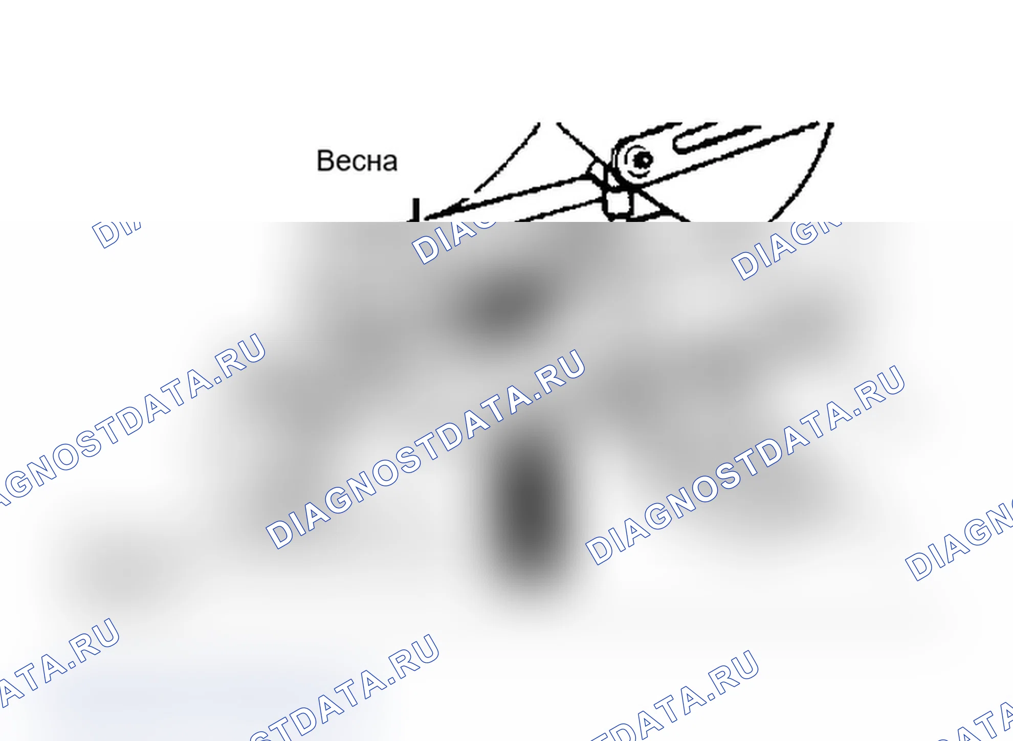 Рис. 8: Снятие и установка регулировочных проставок для регулировки высоты обрезки. Cadillac Seville III