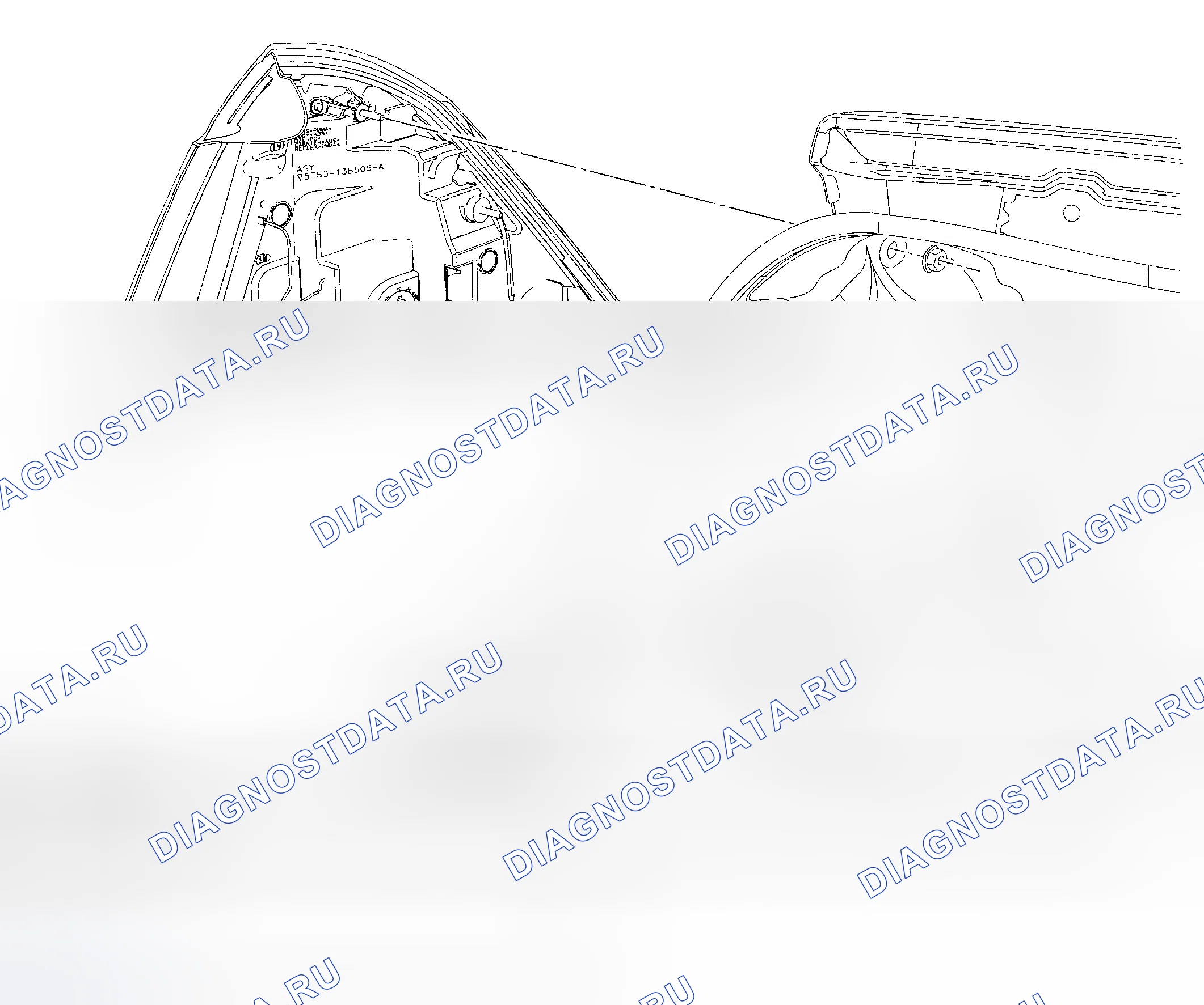 Рис. 47: Задний фонарь в сборе - пятьсот, Монтего. Hyundai Mistra II