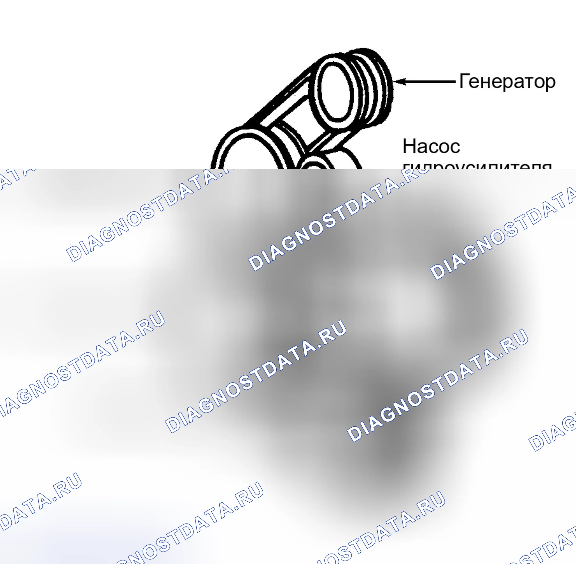 Рис. 17: РАЗВОДКА ПРИВОДНОГО РЕМНЯ (3.0L V6 VIN " U "). Hyundai ix20 I