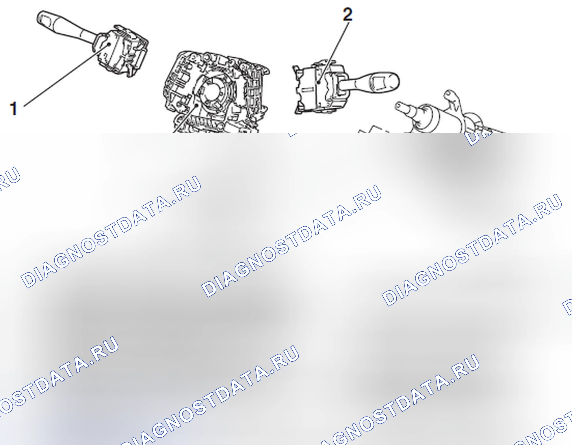 Рис. 3: КОРПУС ПЕРЕКЛЮЧАТЕЛЯ КОЛОНКИ. Mitsubishi Galant IX рестайлинг 2