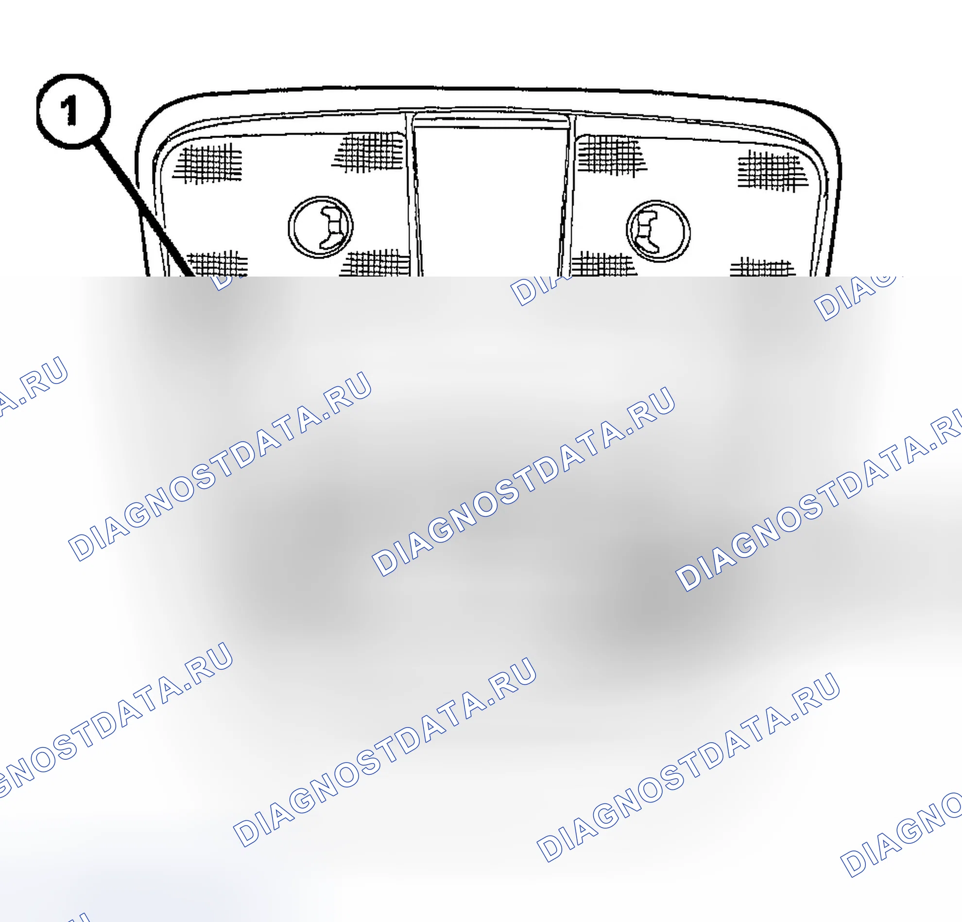 Рис. 106: ПОДВЕСНАЯ КОНСОЛЬ. Dodge Durango II