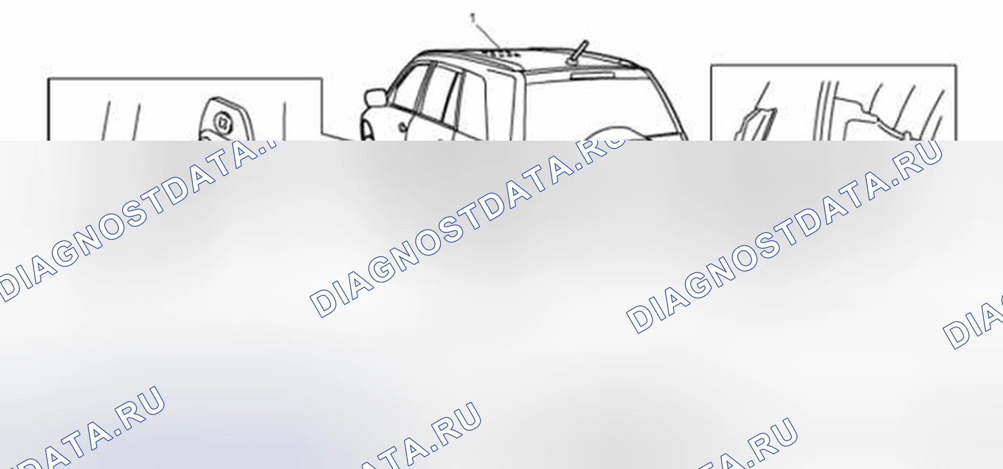 Рис. 7: Расположение компонентов системы внутреннего освещения. Suzuki Grand Vitara II рестайлинг 2