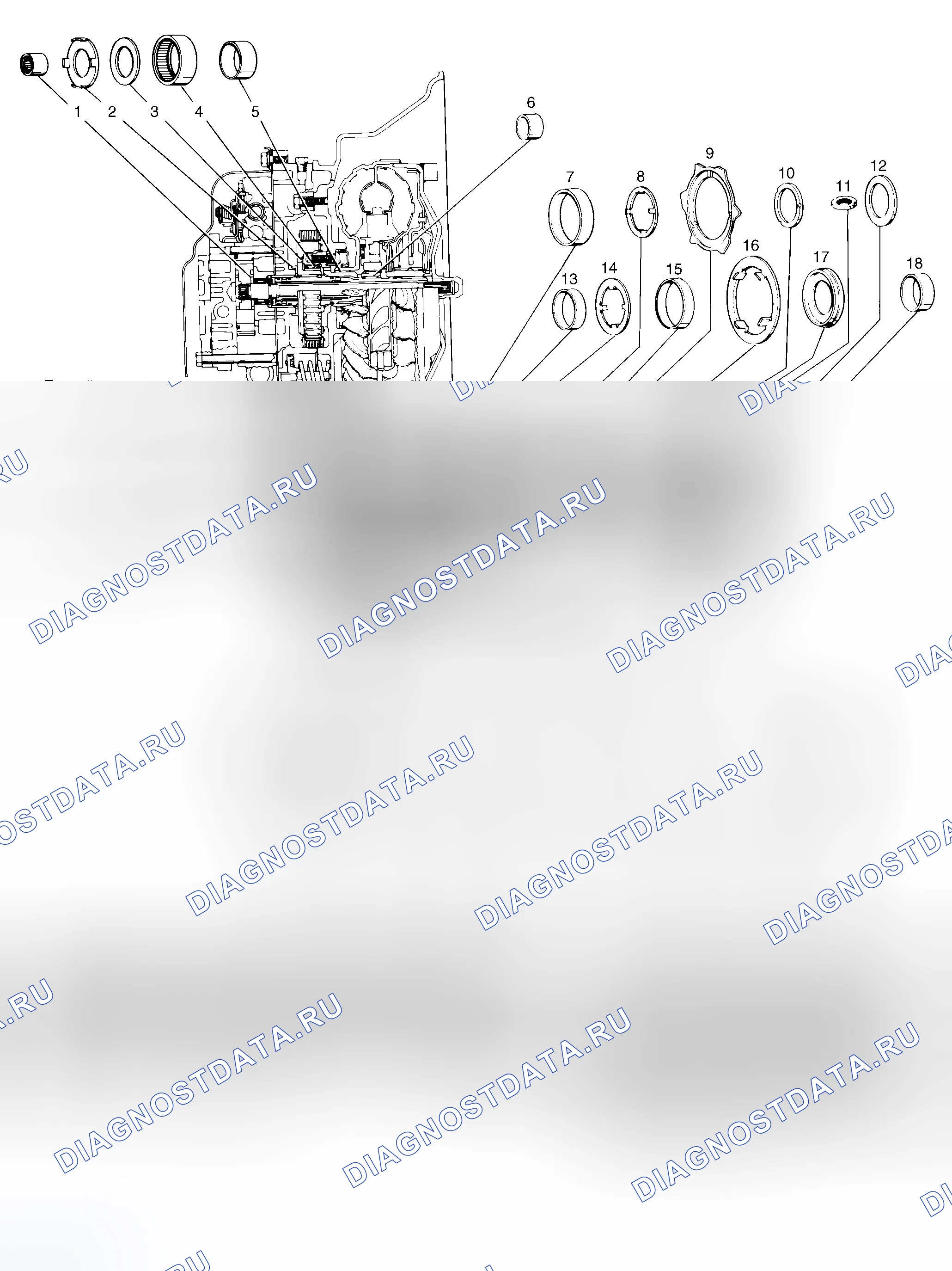 Рис. 13: РАЗБОРКА ТРАНСАКСЕЛЯ. Hyundai Staria I