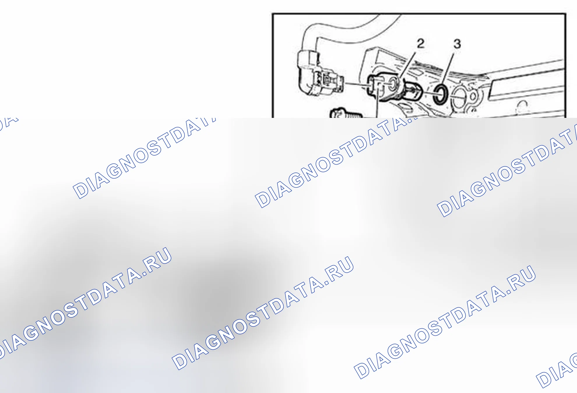Рис. 13: Замена датчика положения коленчатого вала. Chevrolet Cruze I рестайлинг