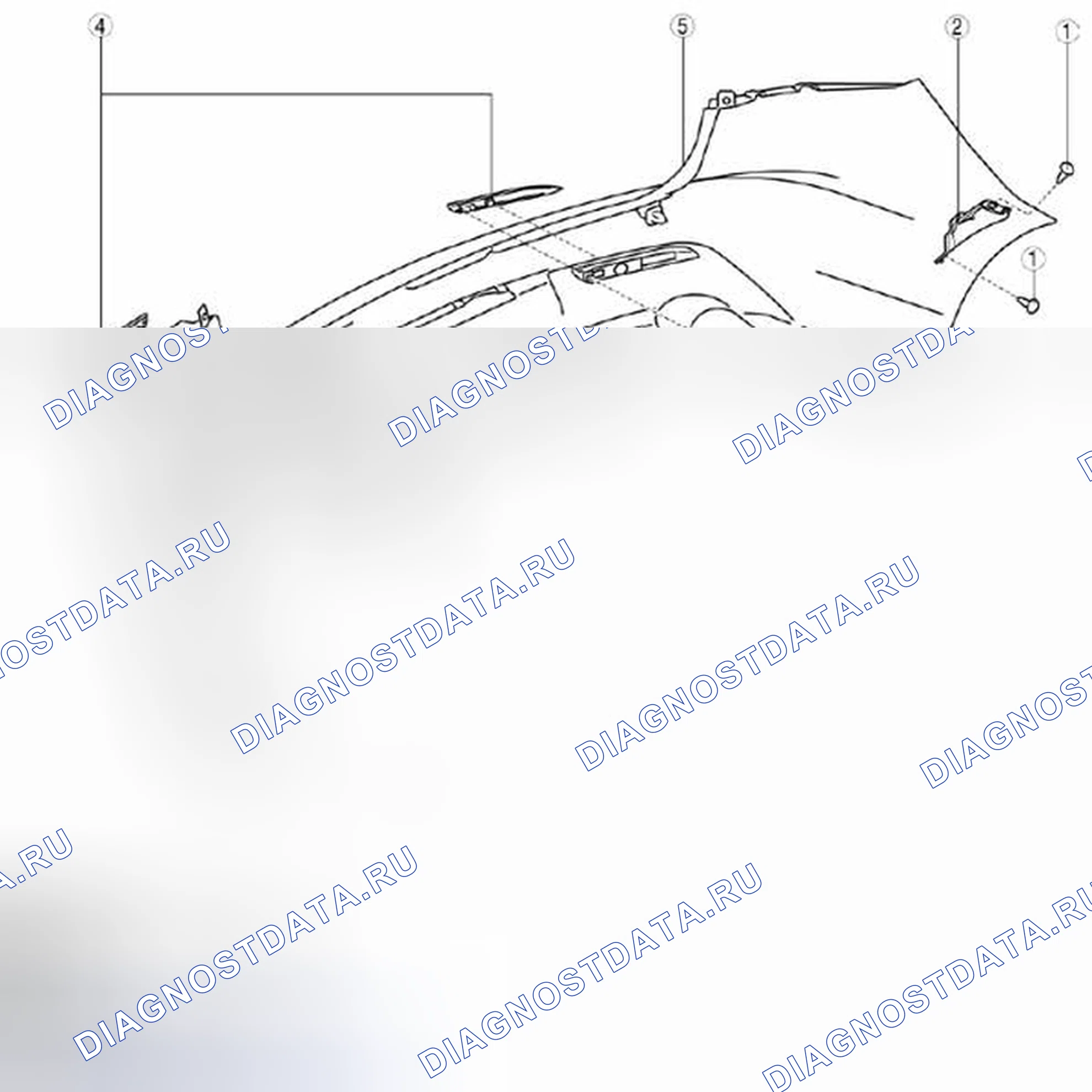Рис. 40: РАЗБОРКА / СБОРКА ЗАДНЕГО БАМПЕРА. Mazda 3 BL рестайлинг