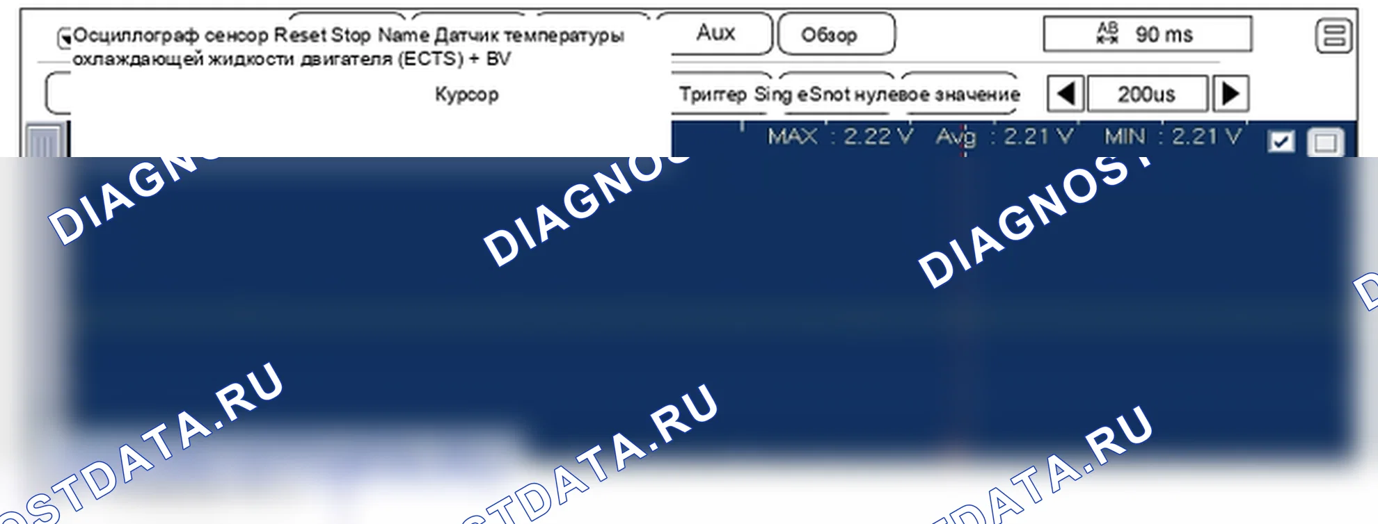 Анализ формы сигнала и данных — P1114. Hyundai Santa Fe CM