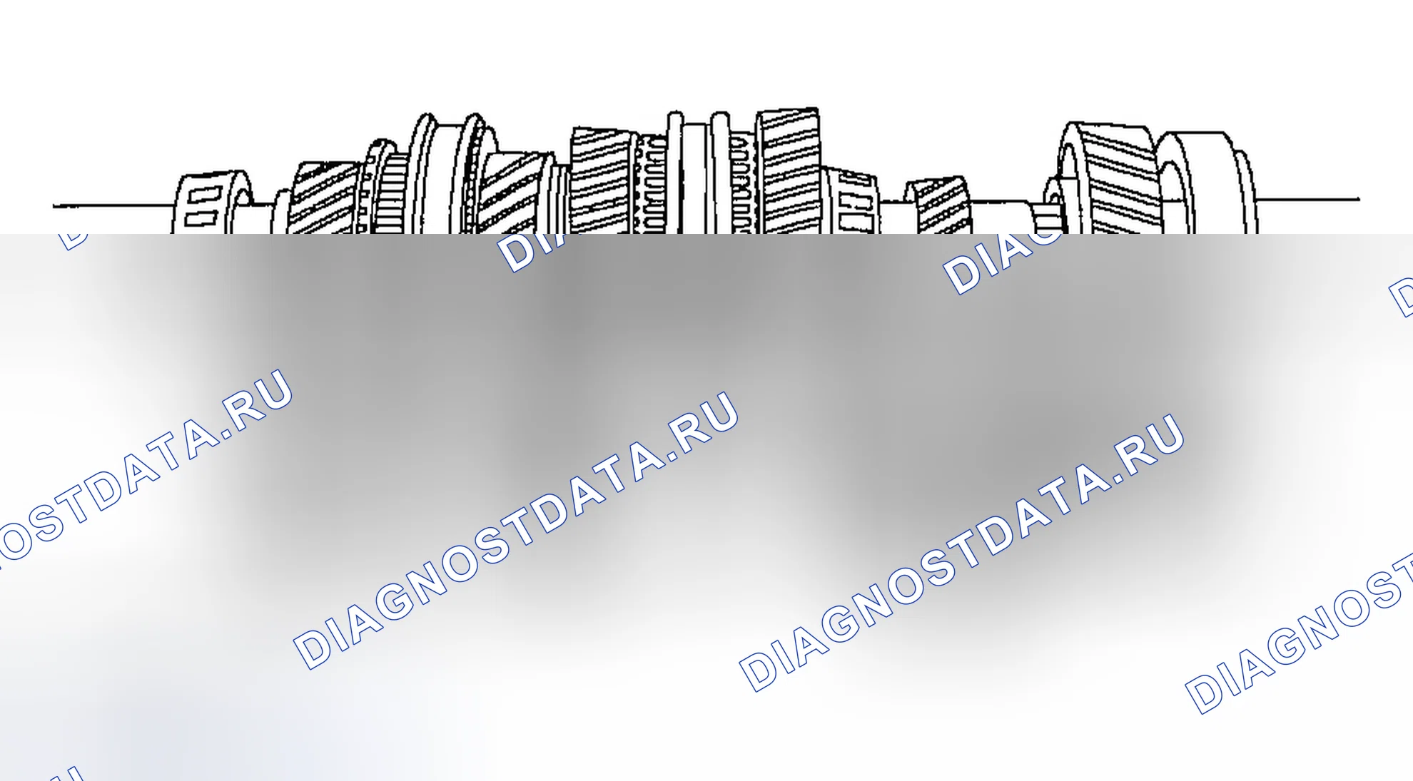 Рис. 91: Поток мощности на 3-ей передаче. Ford Ranger I