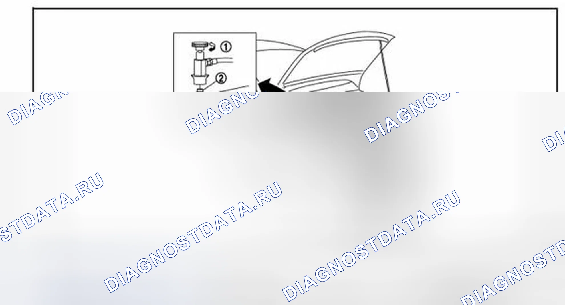 Рис. 48: Выгрузка хладагента. Infiniti G37 IV рестайлинг