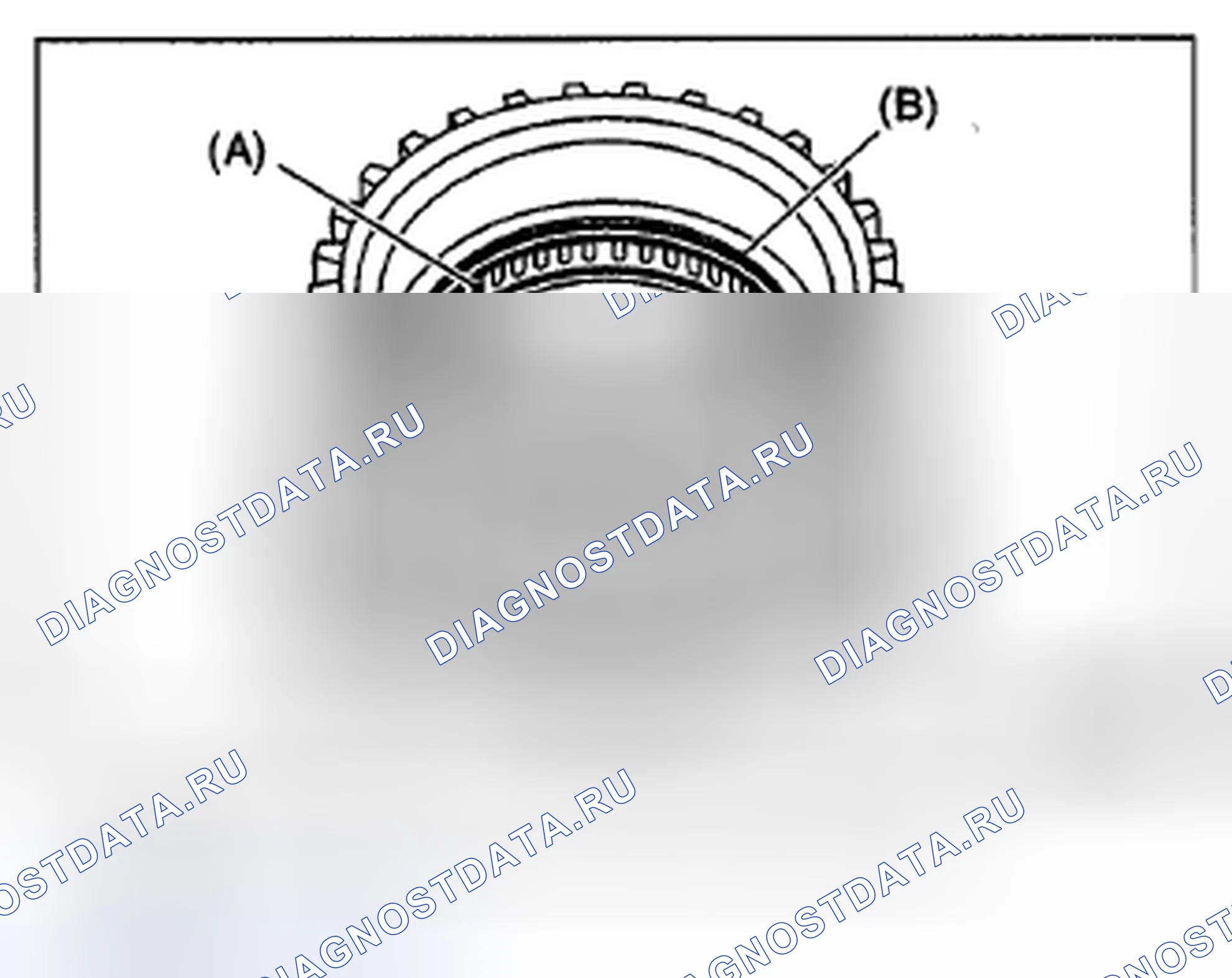 Рис. 404: ОДНОСТОРОННЕЕ НАРУЖНОЕ КОЛЬЦО СЦЕПЛЕНИЯ. Subaru Impreza WRX STI GR