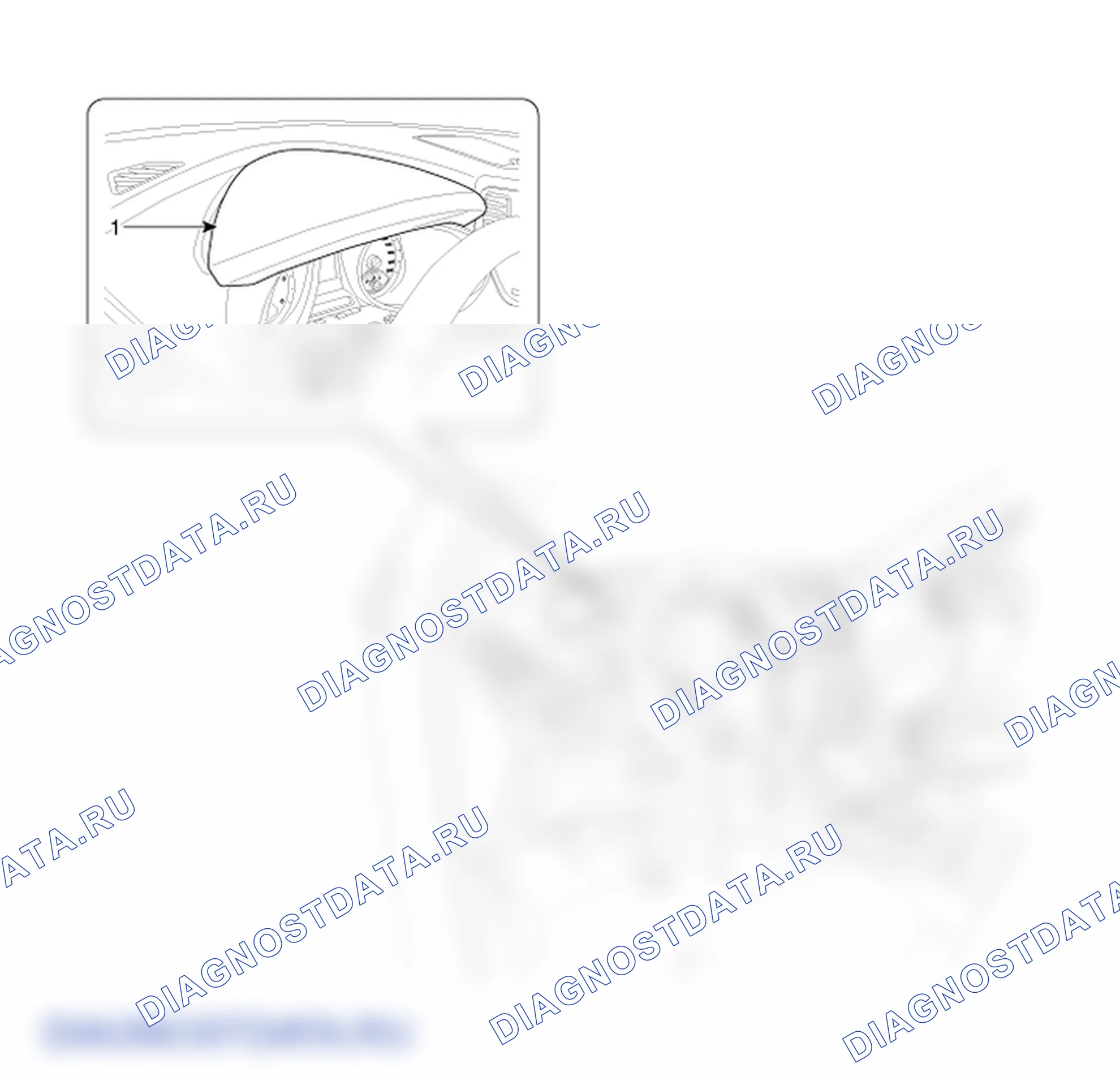 Расположение деталей панели бордюрной рейки кластера. Hyundai Santafe Sport DMA