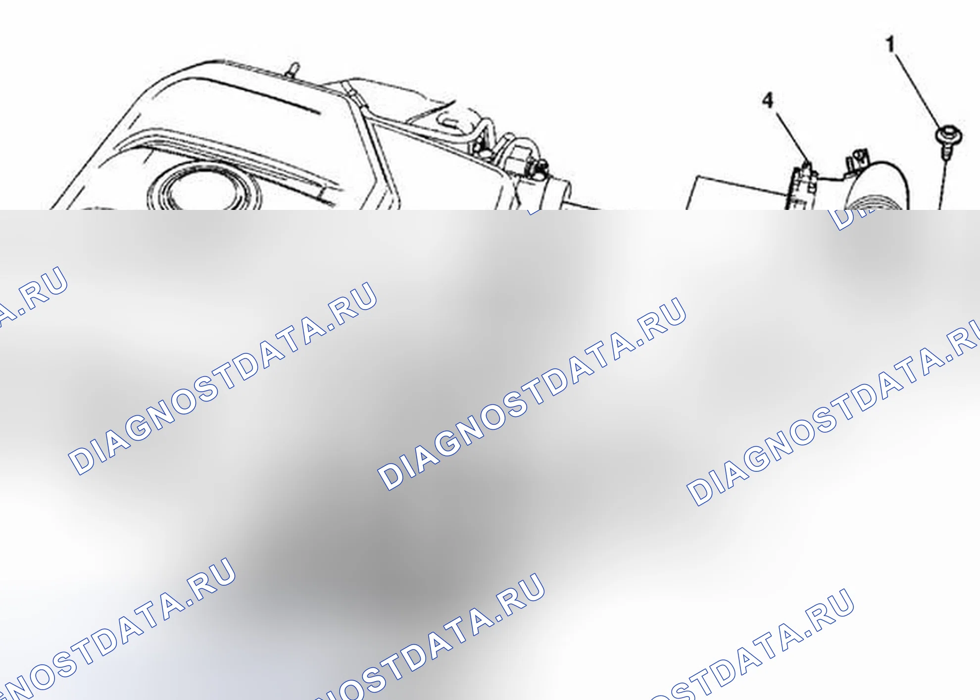 Рис. 42: Замена выходного воздуховода воздухоочистителя (LAU). Cadillac SRX II