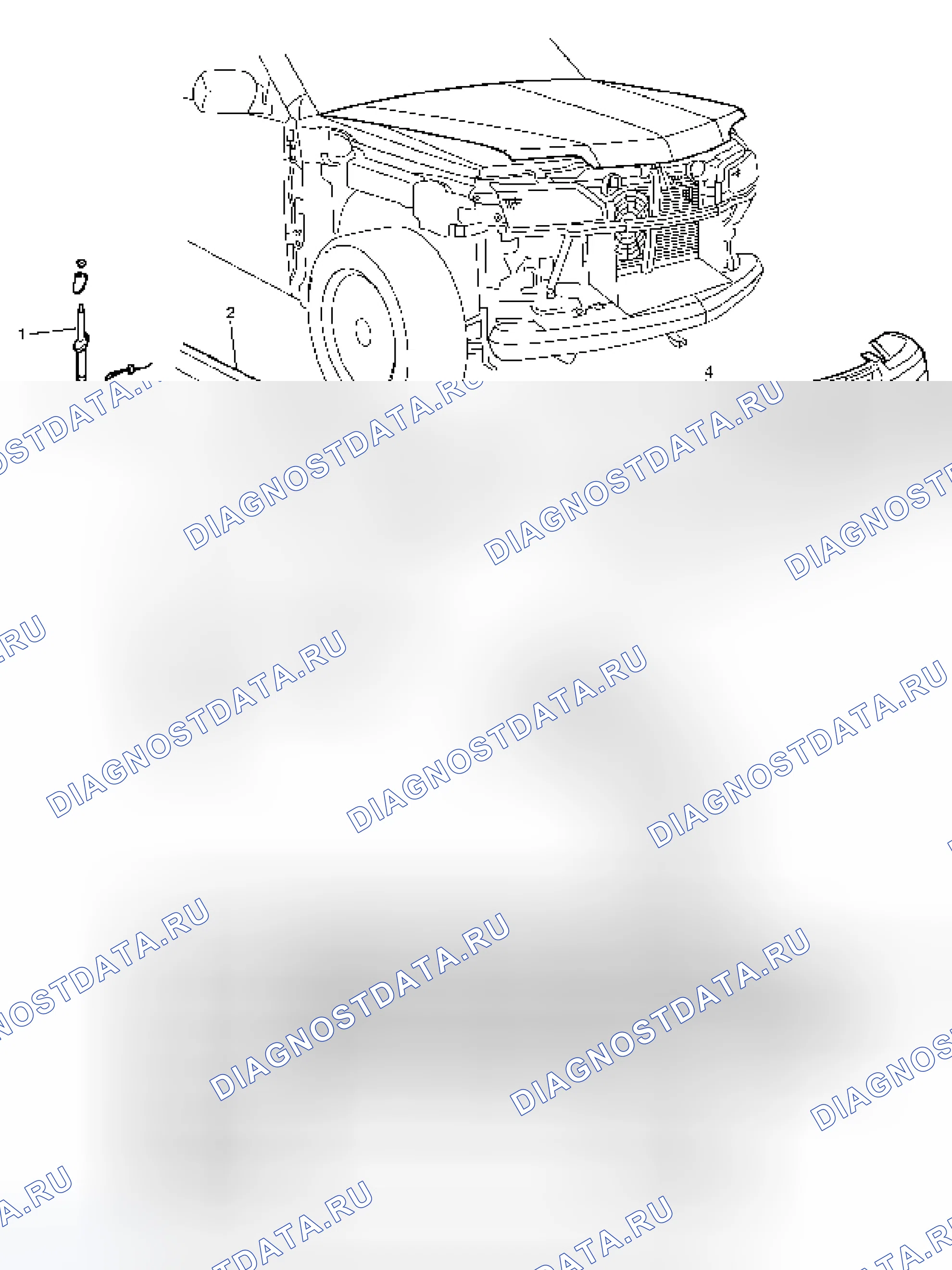 Рис. 30: РАСПОЛОЖЕНИЕ ДЕТАЛЕЙ. Isuzu Axiom I
