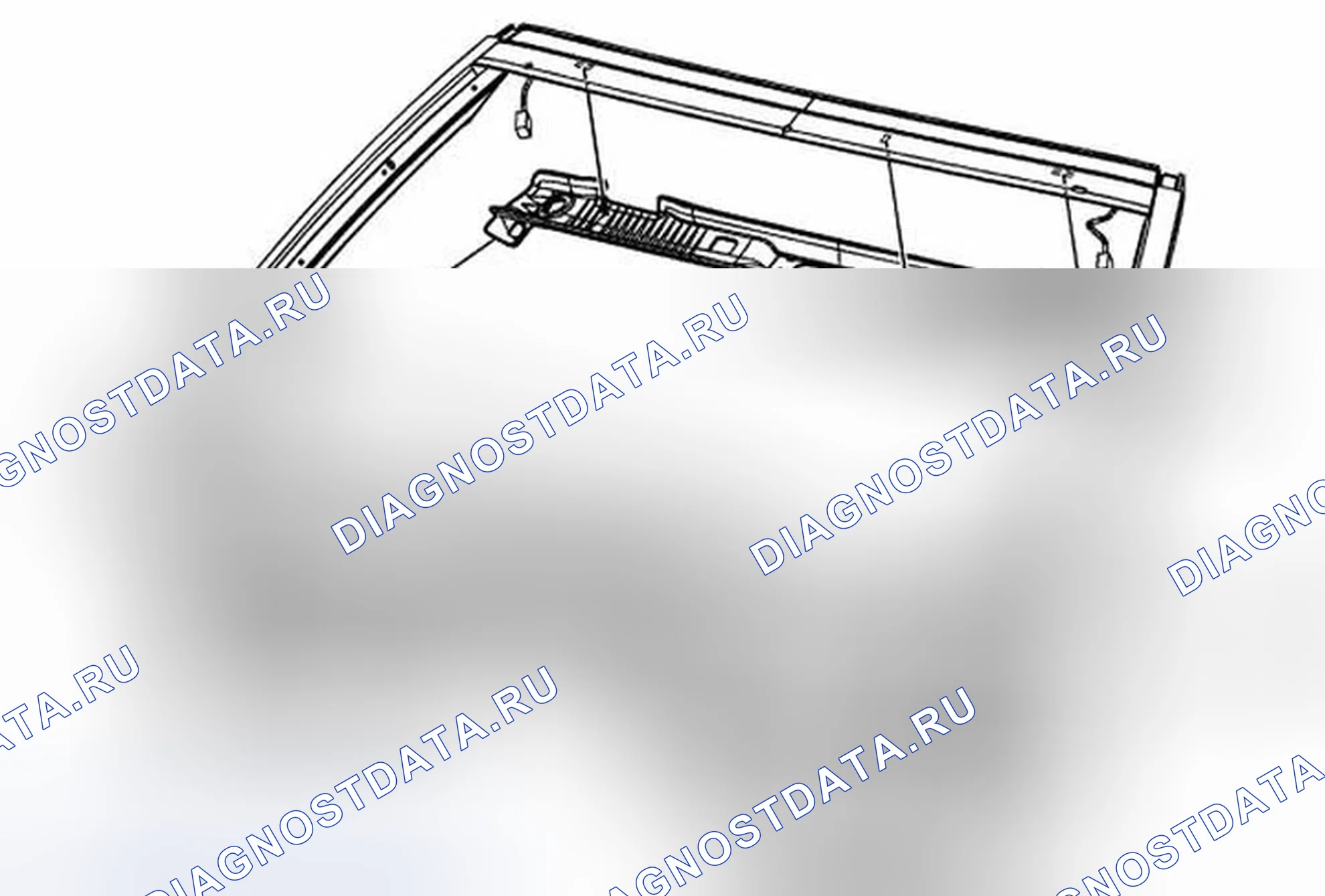 Рис. 28: Замена формовки верхнего гарнира лобового стекла. Chevrolet Corvette C6
