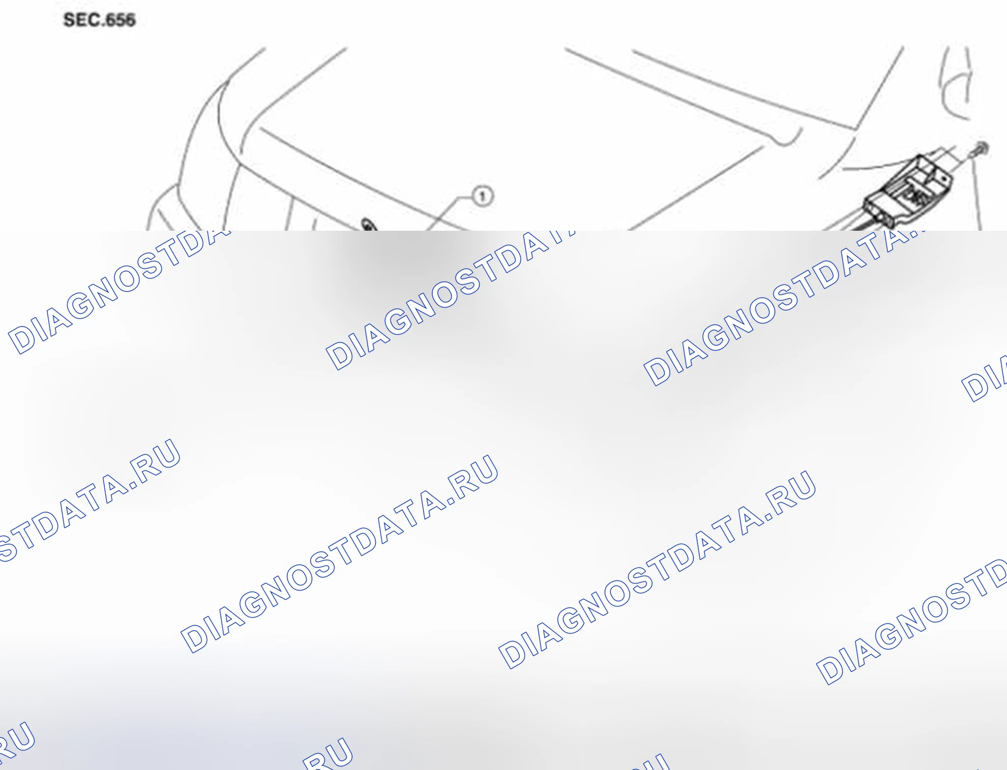 Рис. 10: Управление замком капота: снятие и установка. Suzuki Equator I