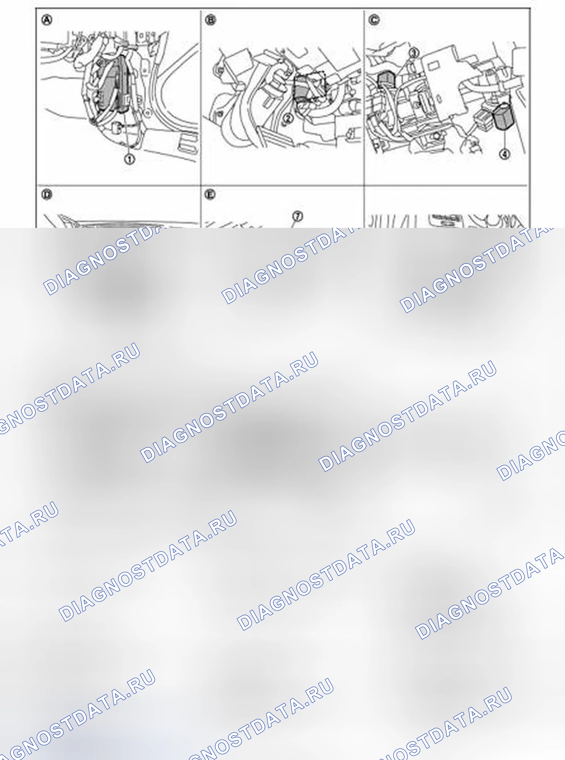 Рис. 16: ФУНКЦИЯ СИНХРОНИЗАЦИИ СИДЕНИЙ: Расположение компонентов. Infiniti FX35 II