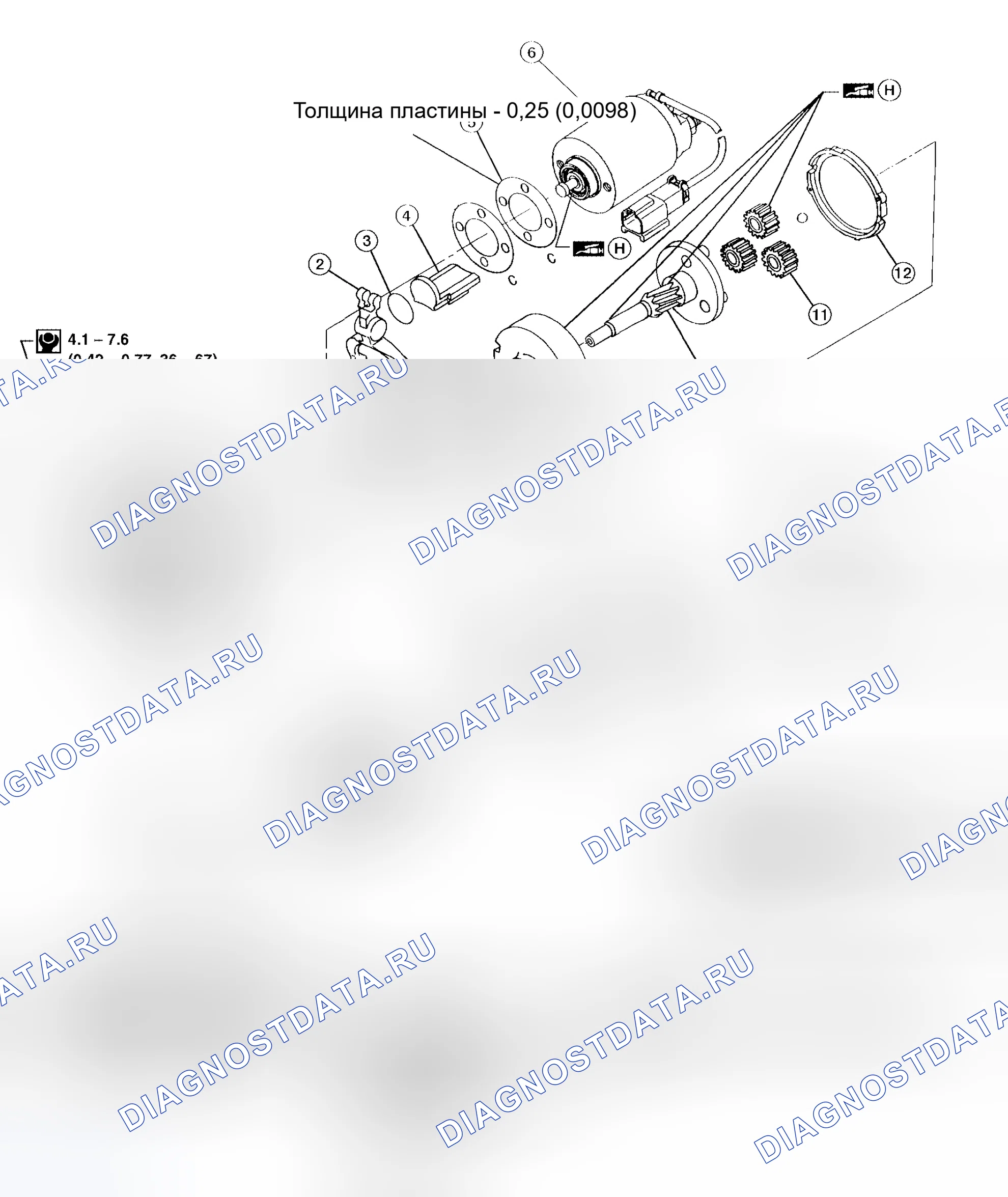 Рис. 7: КАПИТАЛЬНЫЙ РЕМОНТ стартера. Honda Odyssey (North America) I
