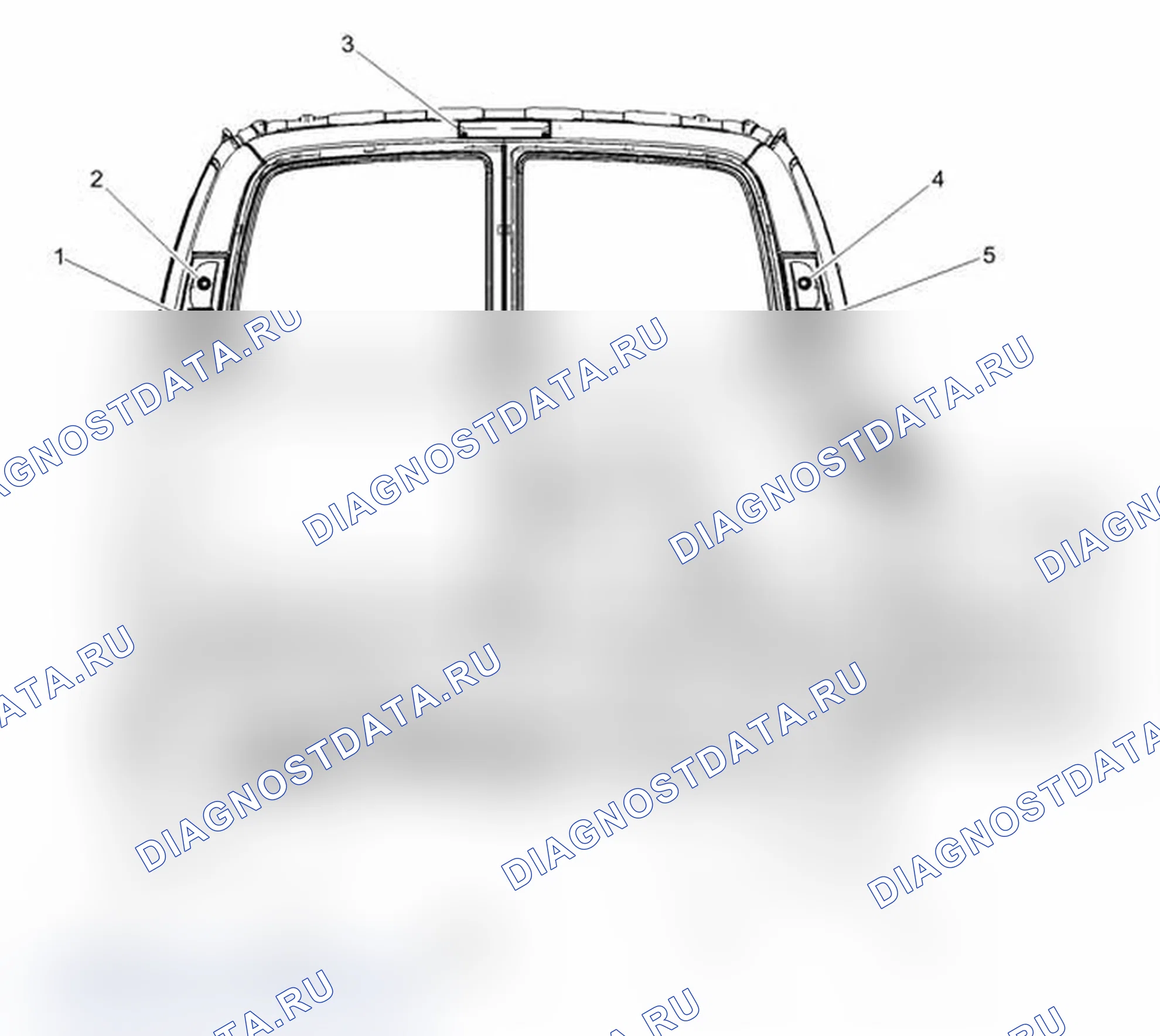 Рис. 59: Задние внешние огни (пассажирские или грузовые). Chevrolet Express G1500 
