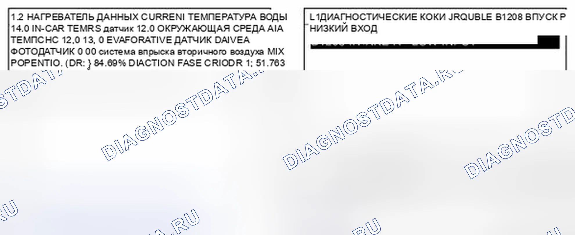 Рис. 80: Данные инструмента сканирования монитора. Kia Magentis II рестайлинг