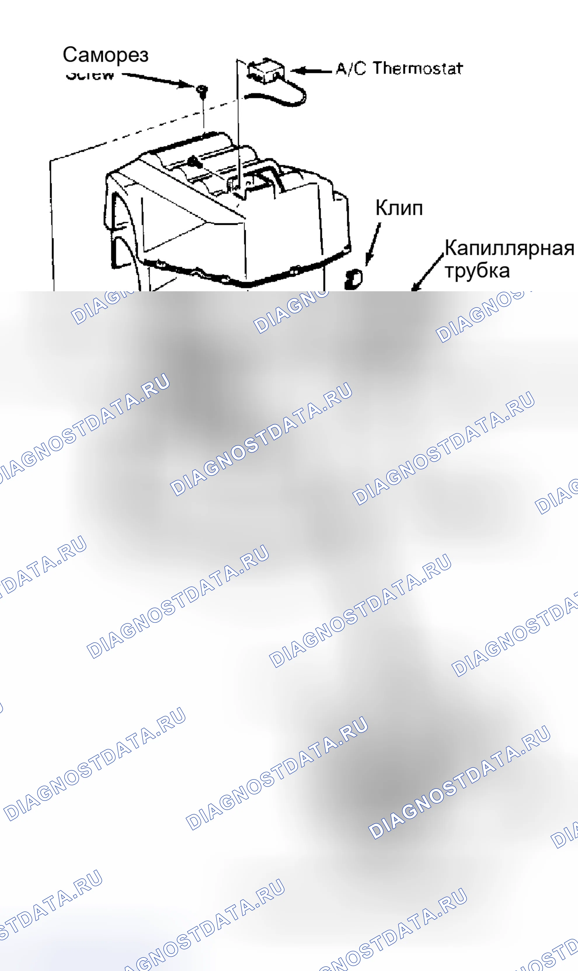 Рис. 8: Покомпонентный вид активной зоны испарителя. Honda Accord I