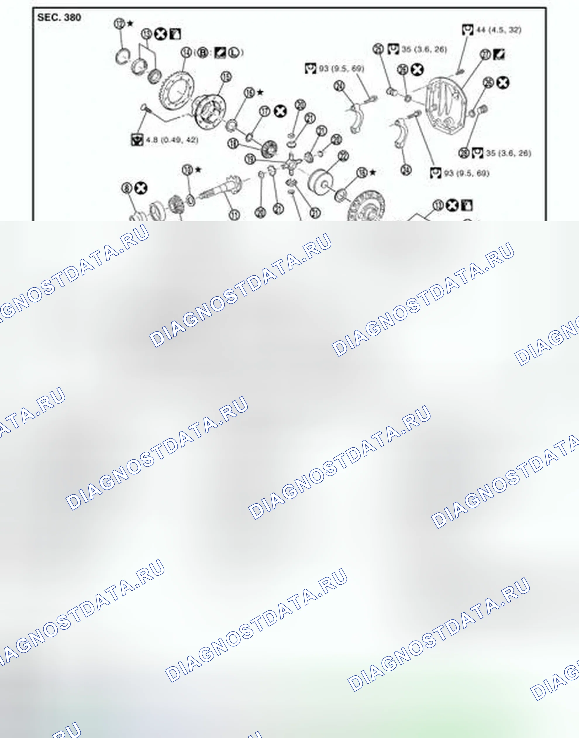 Рис. 557: M / T: Разнесенный вид. Infiniti G37 IV рестайлинг