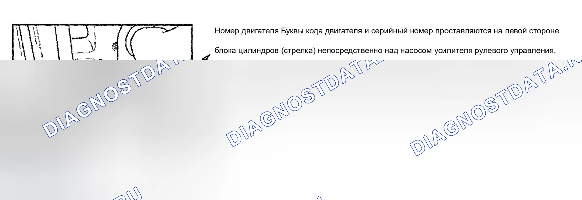 Рис. 1: ИДЕНТИФИКАЦИЯ ДВИГАТЕЛЯ. Audi A8 D2